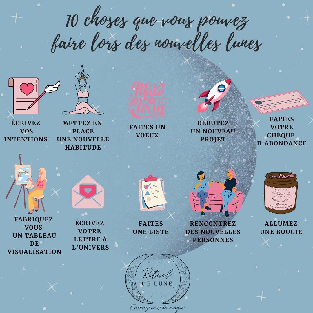 10 choses que vous pouvez faire lors des nouvelles lunes. | Rituel de Lune