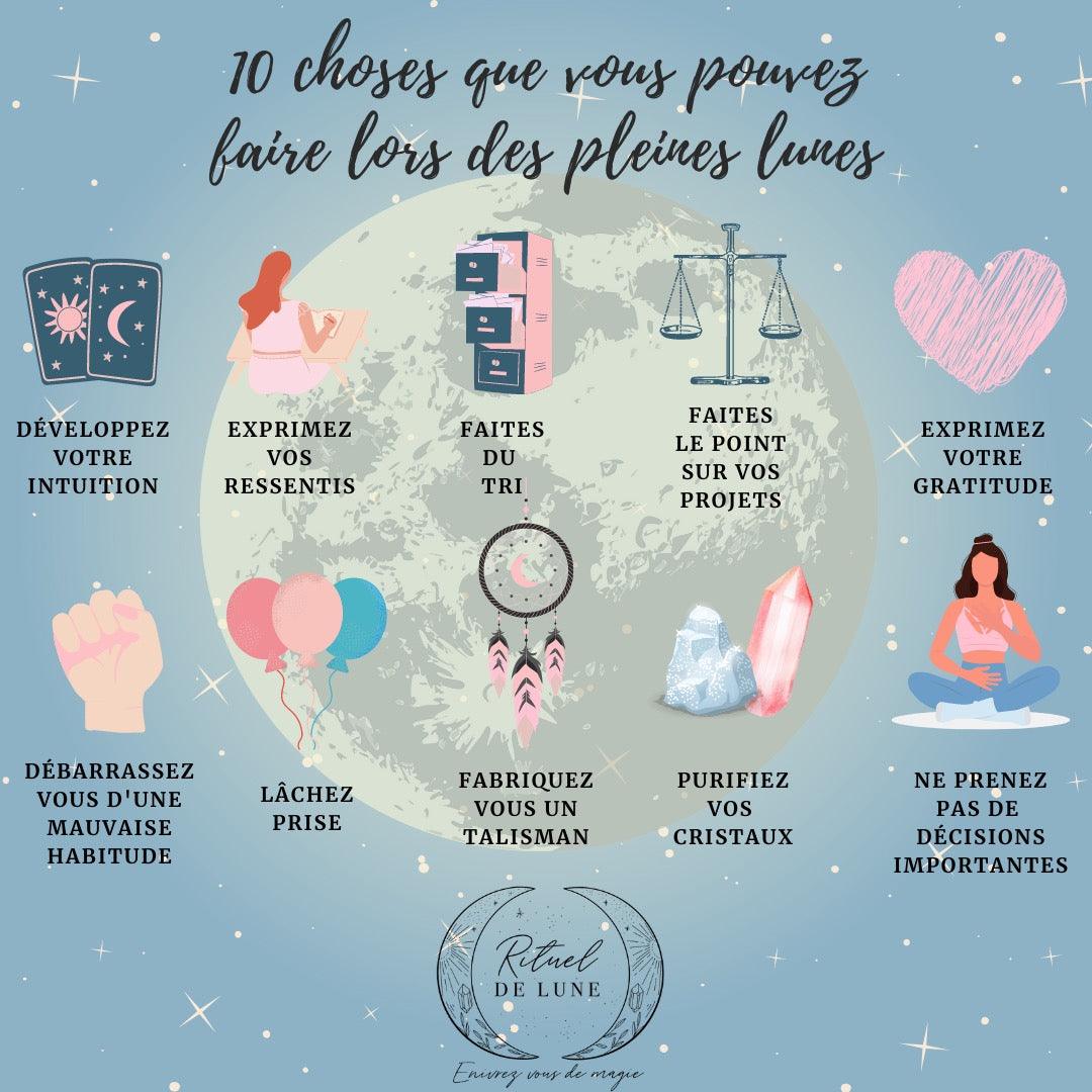 10 choses que vous pouvez faire pendant les pleines lunes. | Rituel de Lune