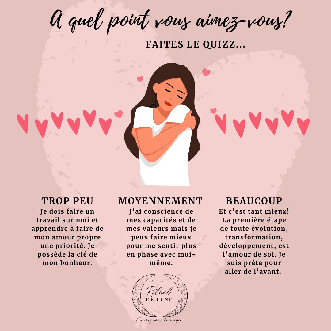 A quel point vous aimez-vous ? Faites le quizz. | Rituel de Lune