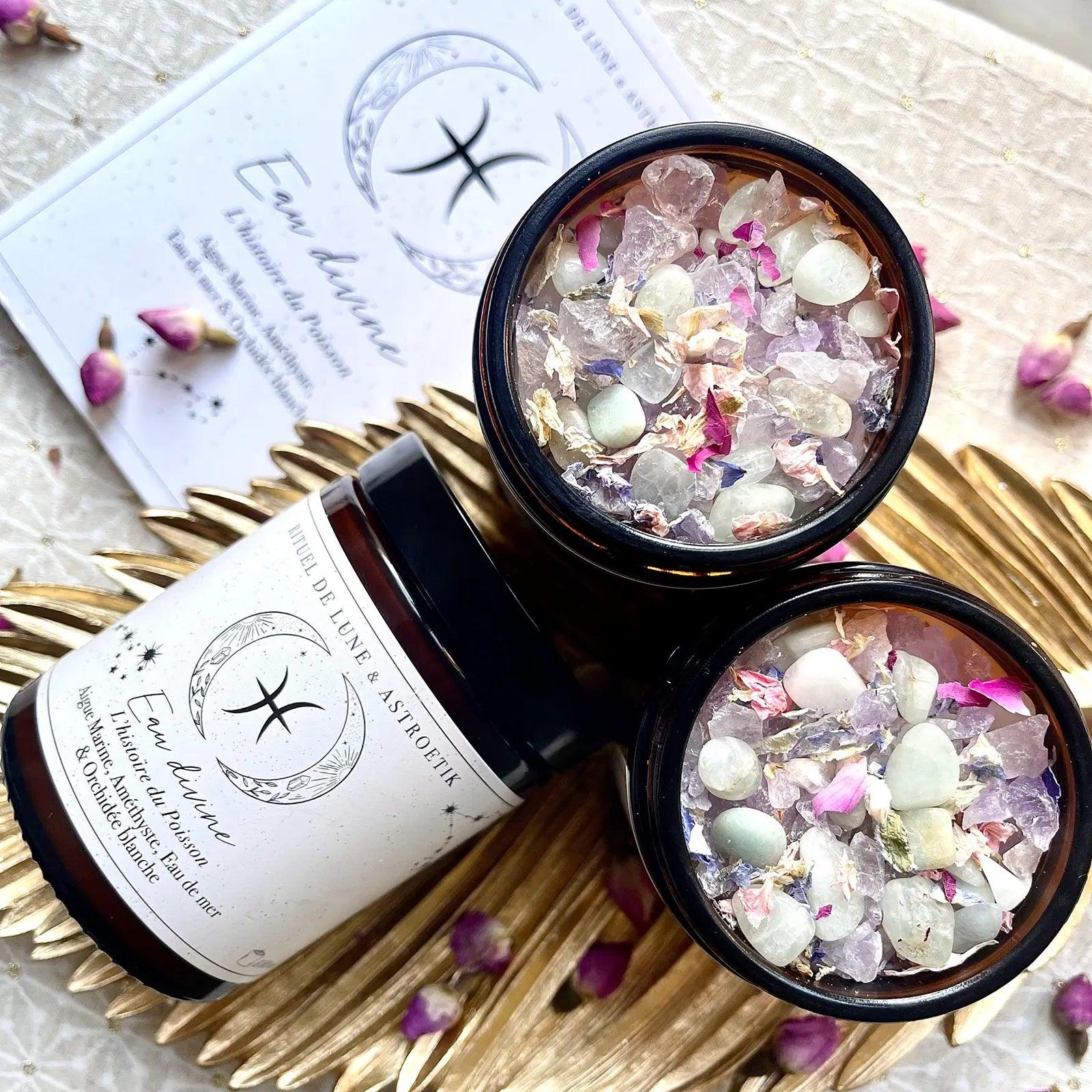 Comment se renouveler et se préparer à un nouveau cycle avec la bougie Eau divine, l'histoire du poissons Rituel De Lune? | Rituel de Lune
