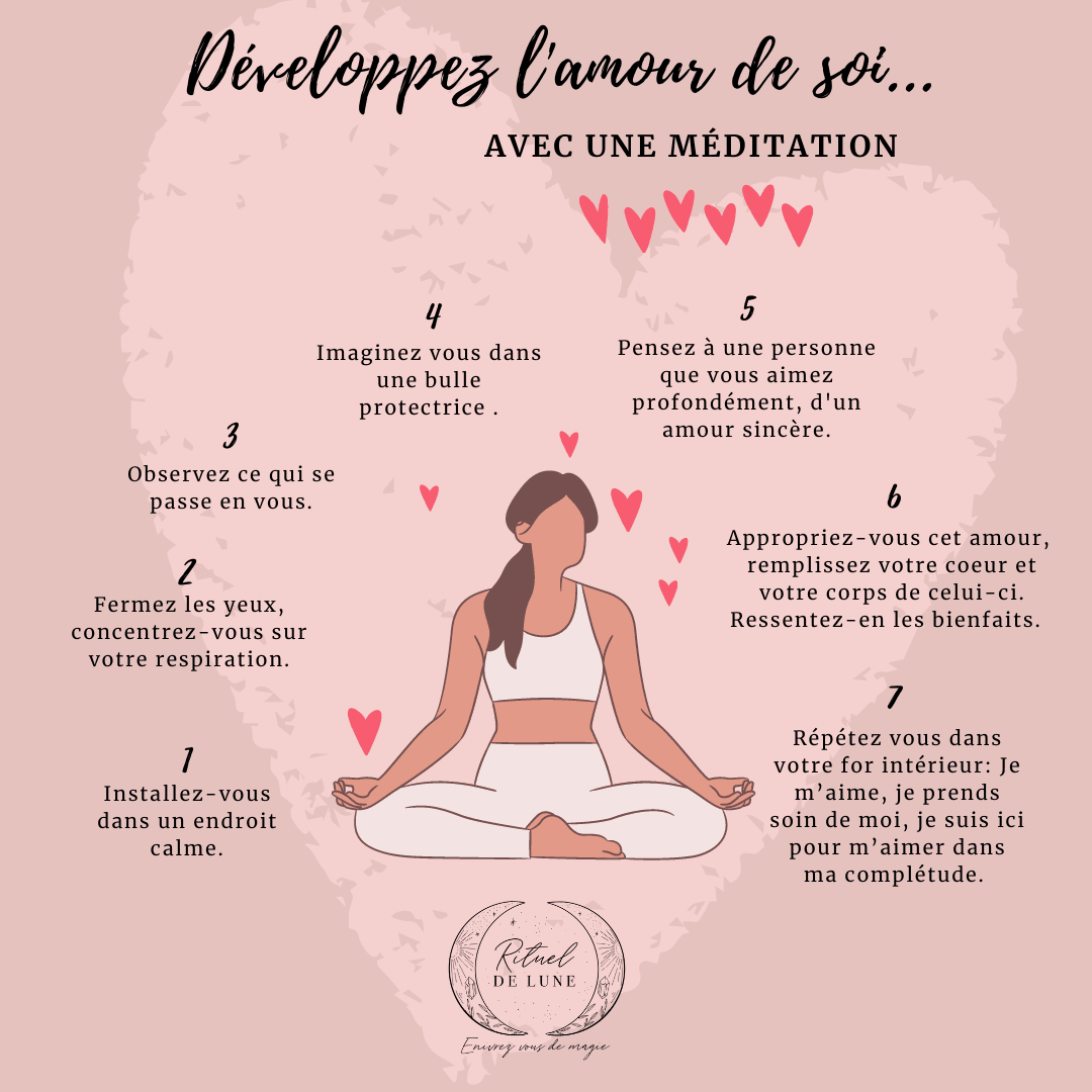 Développer l'amour de soi… avec une méditation. | Rituel de Lune