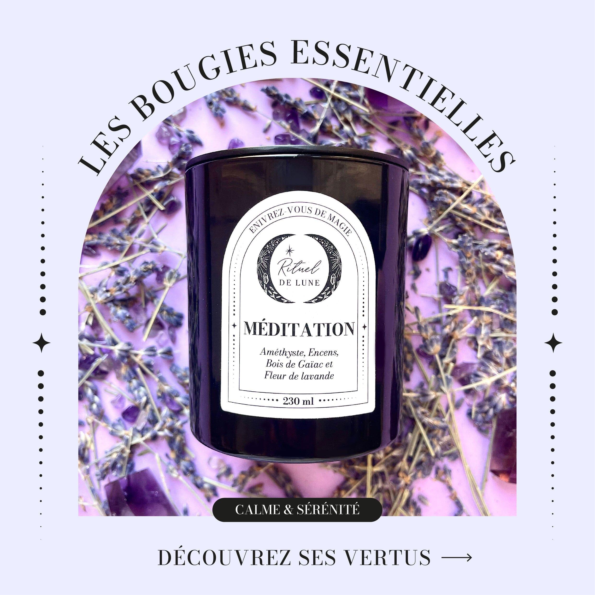 La Bougie Méditation Rituel De Lune, calme et sérénité. | Rituel de Lune