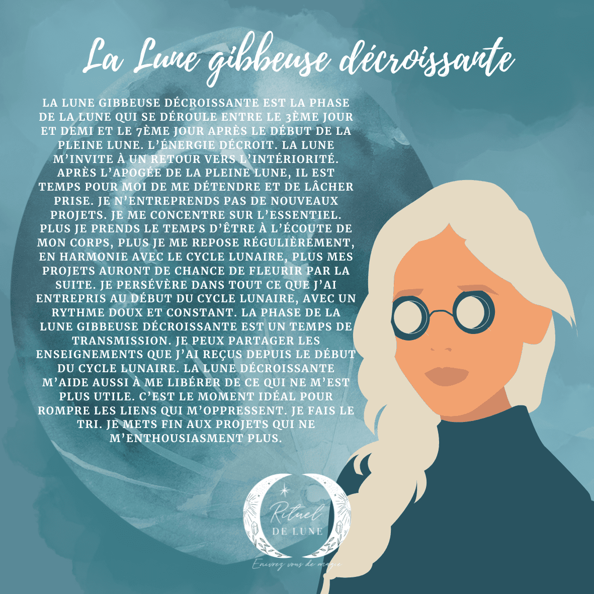 La Lune gibbeuse decroissante | Rituel de Lune
