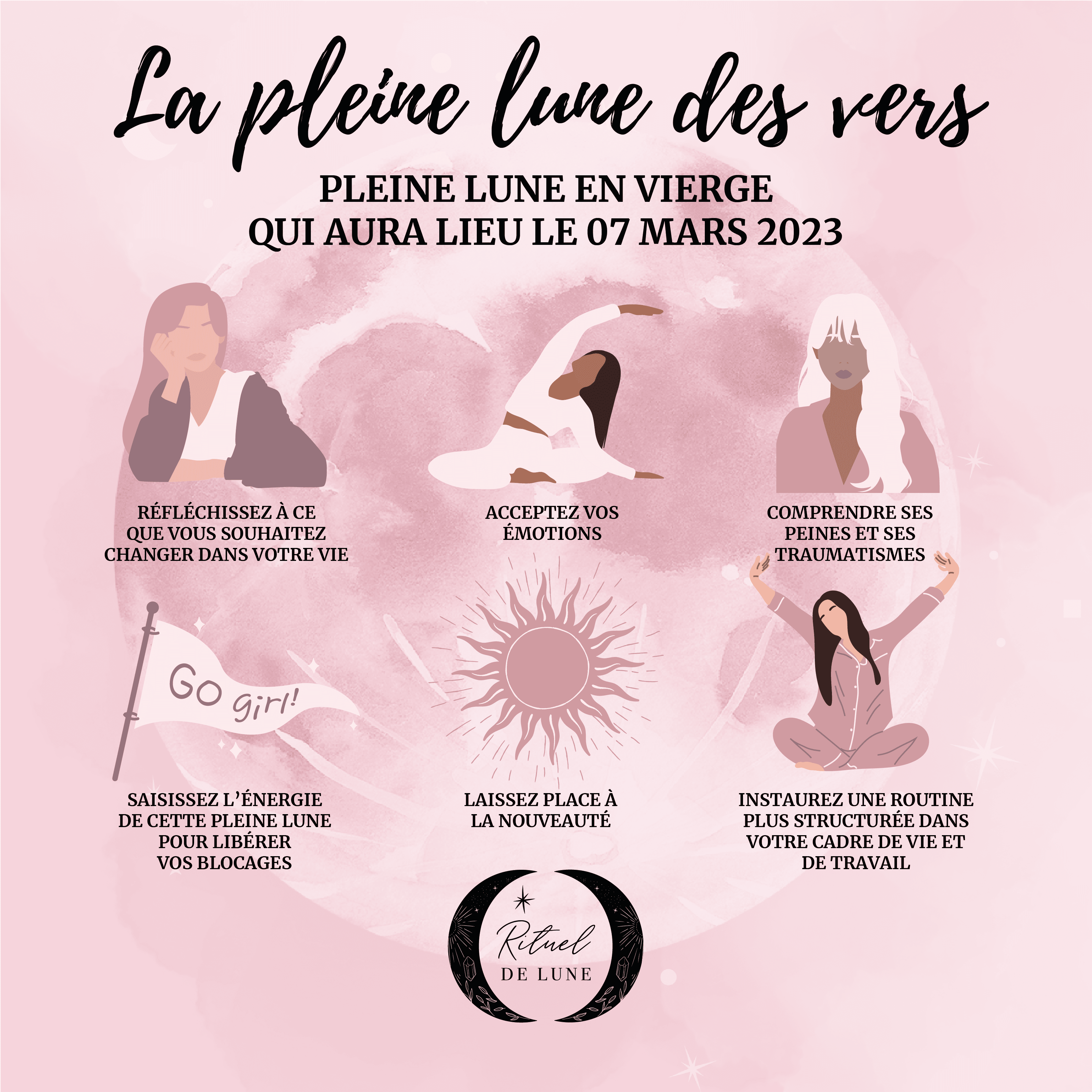 La Pleine Lune du 7 mars 2023 « Pleine lune des vers » | Rituel de Lune