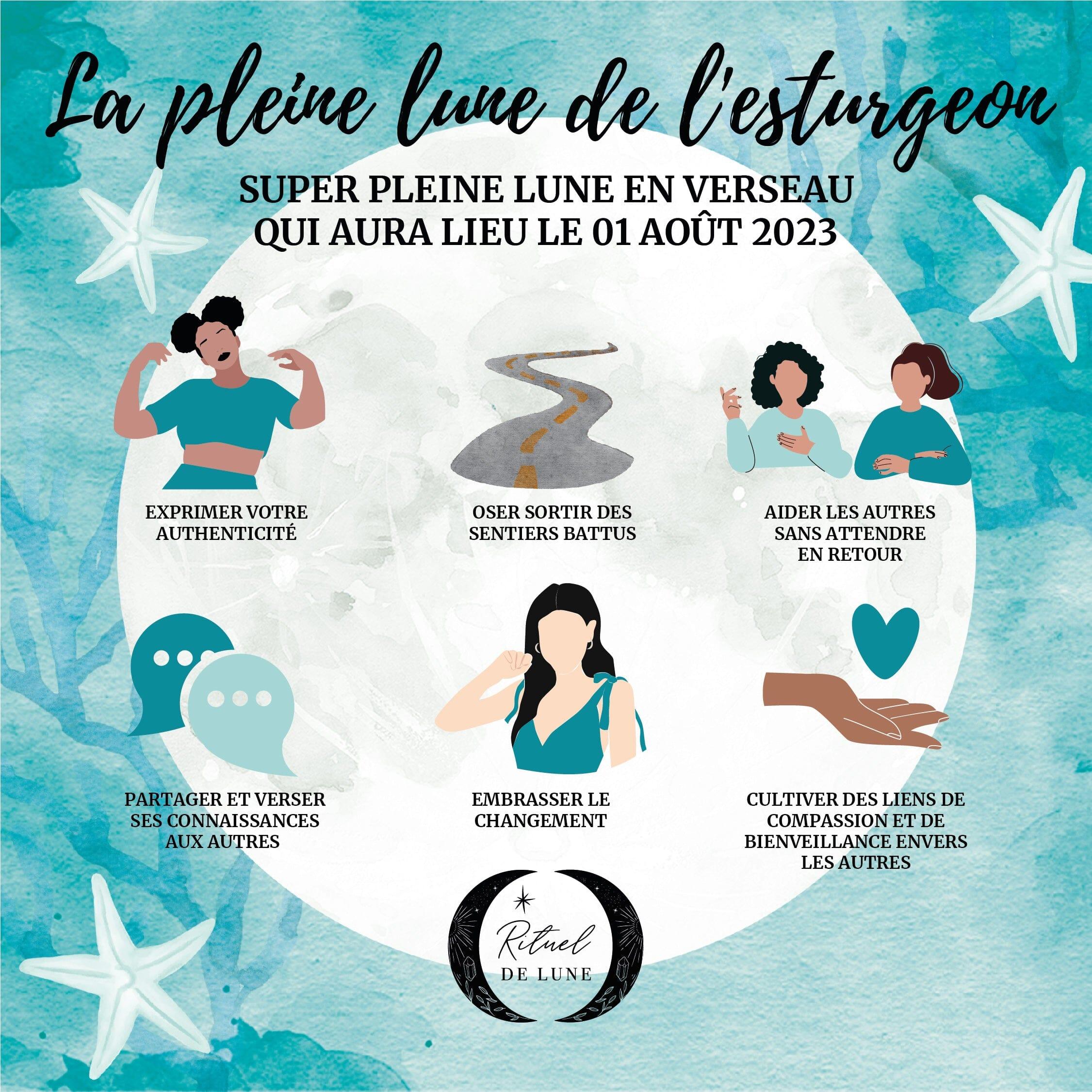 La Pleine Lune en Verseau du 1er août 2023 | Rituel de Lune