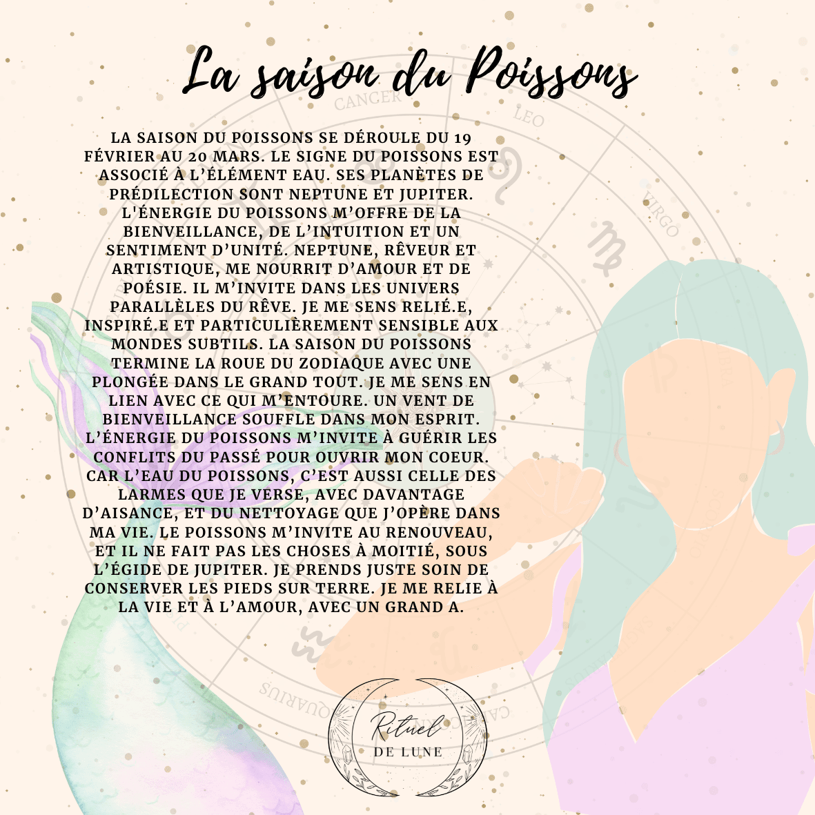 La saison du Poissons. | Rituel de Lune