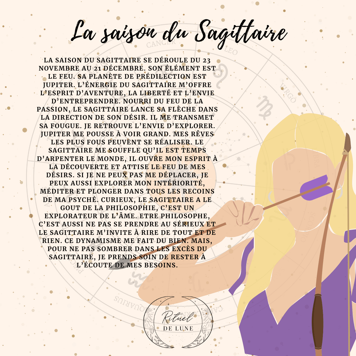 La saison du sagittaire | Rituel de Lune