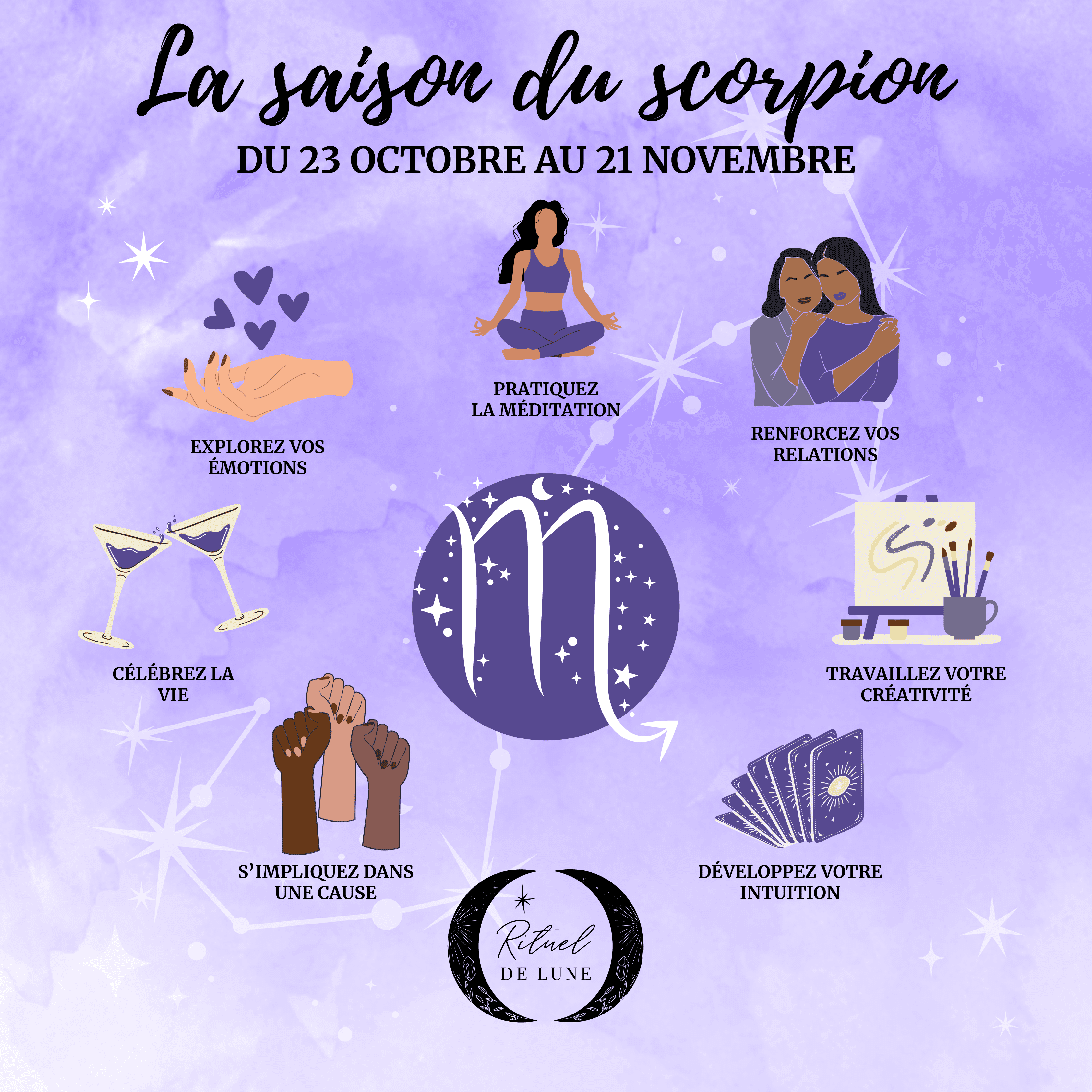 LA SAISON DU SCORPION (23 OCTOBRE AU 21 NOVEMBRE) | Rituel de Lune