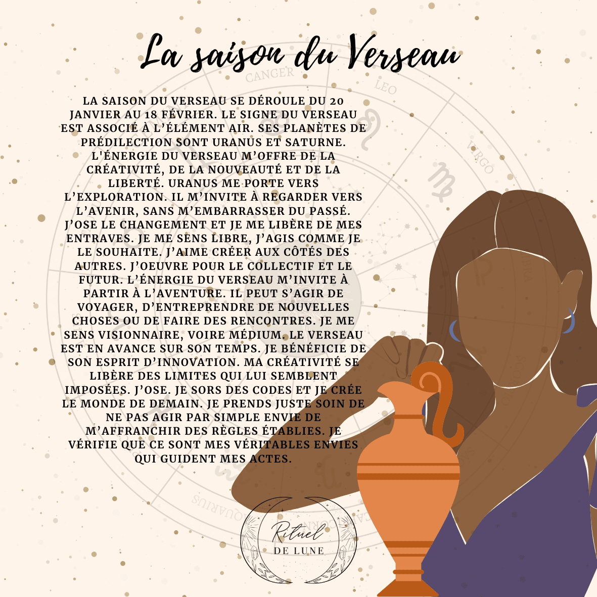 La saison du verseau | Rituel de Lune