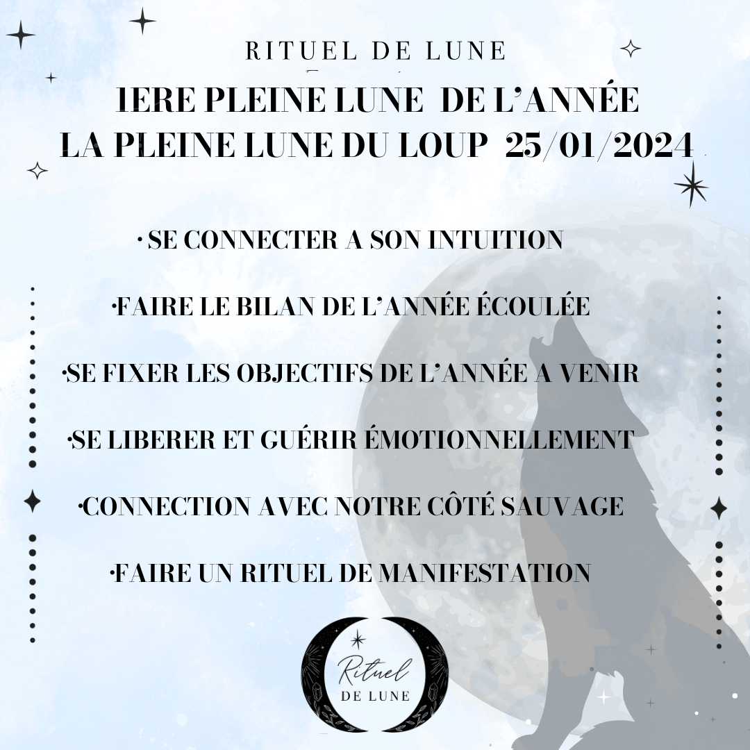 Pleine Lune du Loup en Lion du 25 janvier 2024 Rituel De Lune | Rituel de Lune