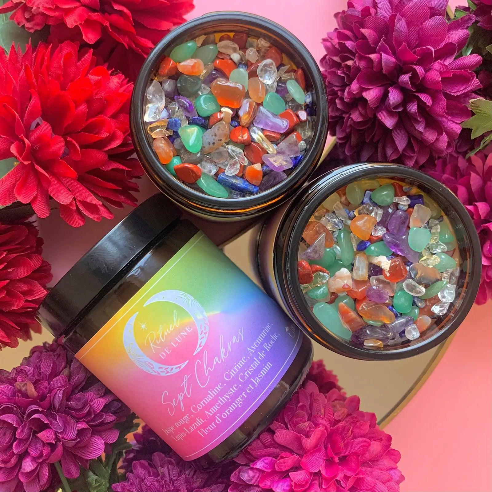 Rituel pour harmoniser les 7 chakras principaux avec la bougie 7 chakras Rituel De Lune | Rituel de Lune