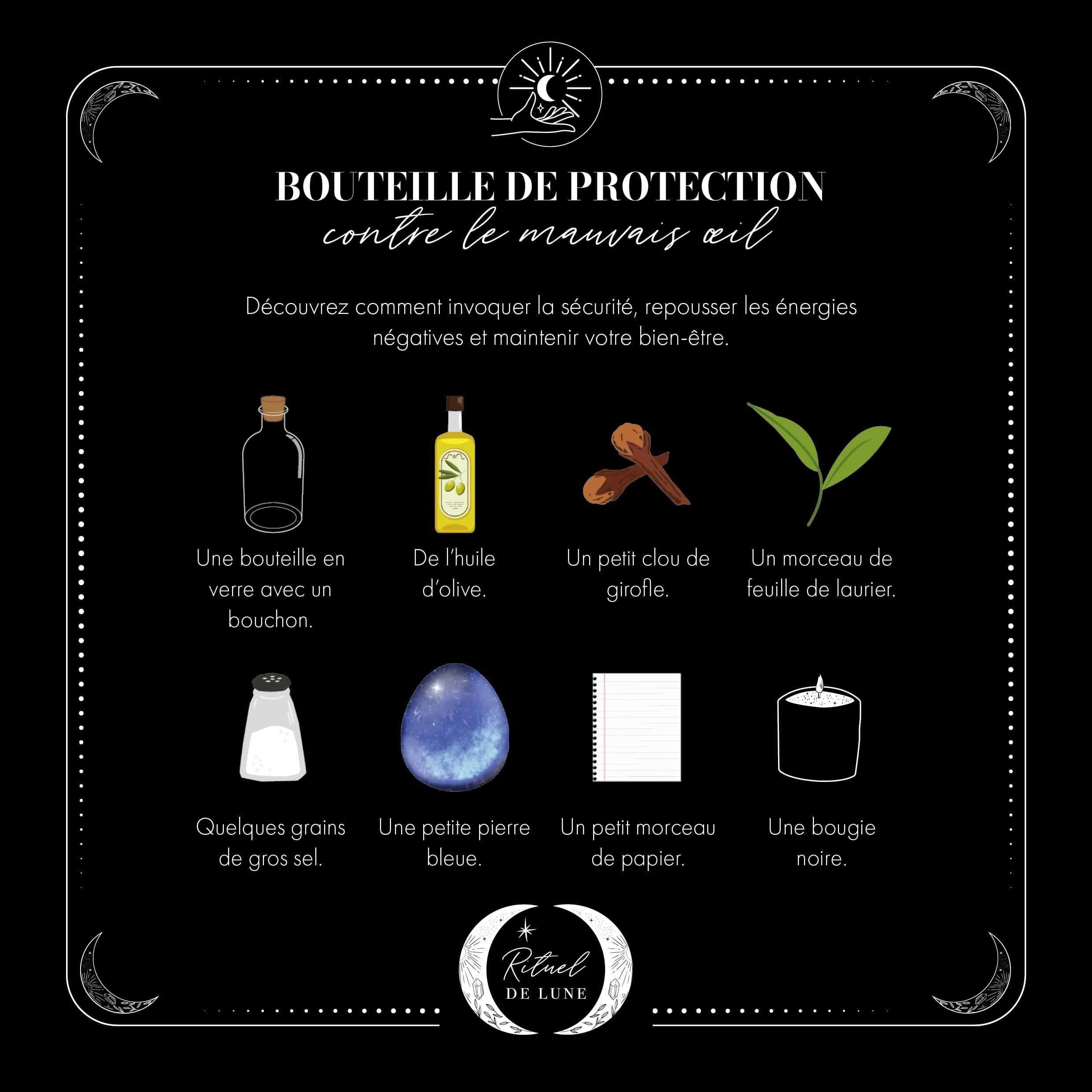Sortilège Bouteille de Protection pour se protéger du Mauvais Oeil | Rituel de Lune
