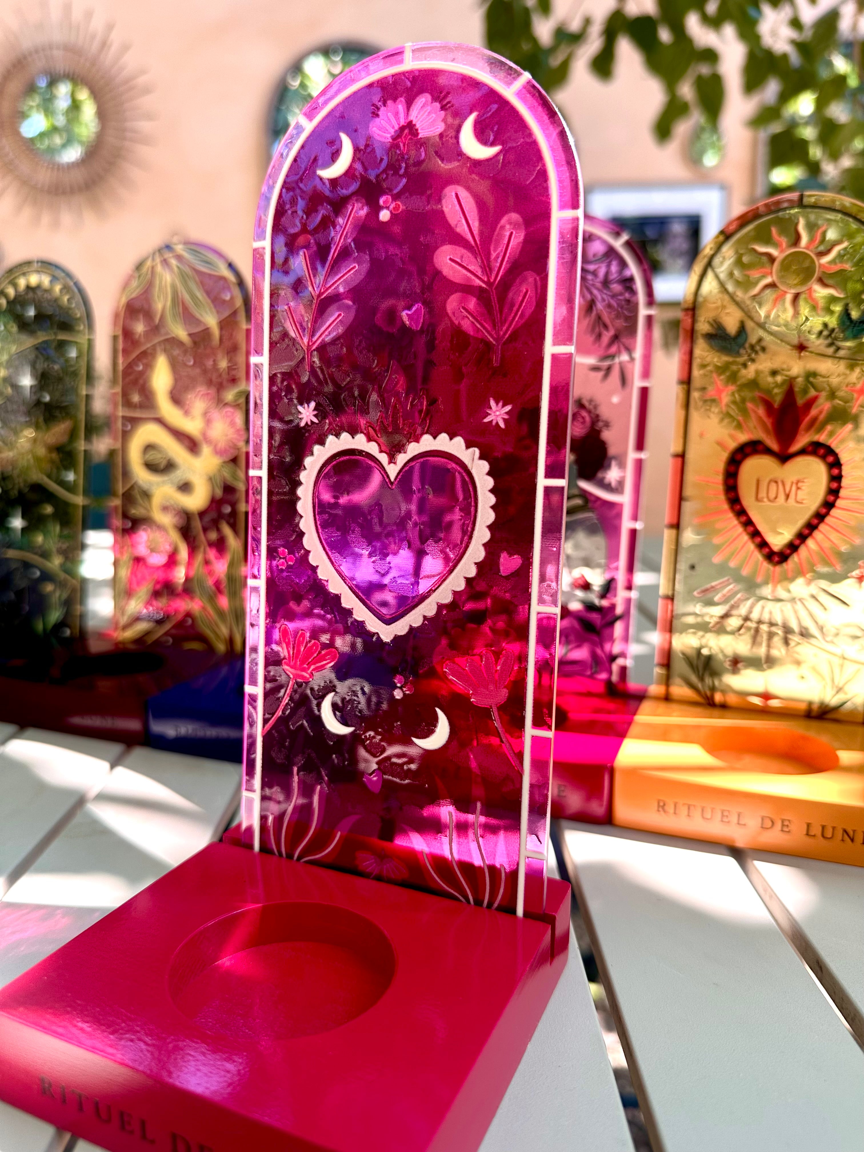 Vitrail, Autel à Intention – Le Cœur pour l’Amour