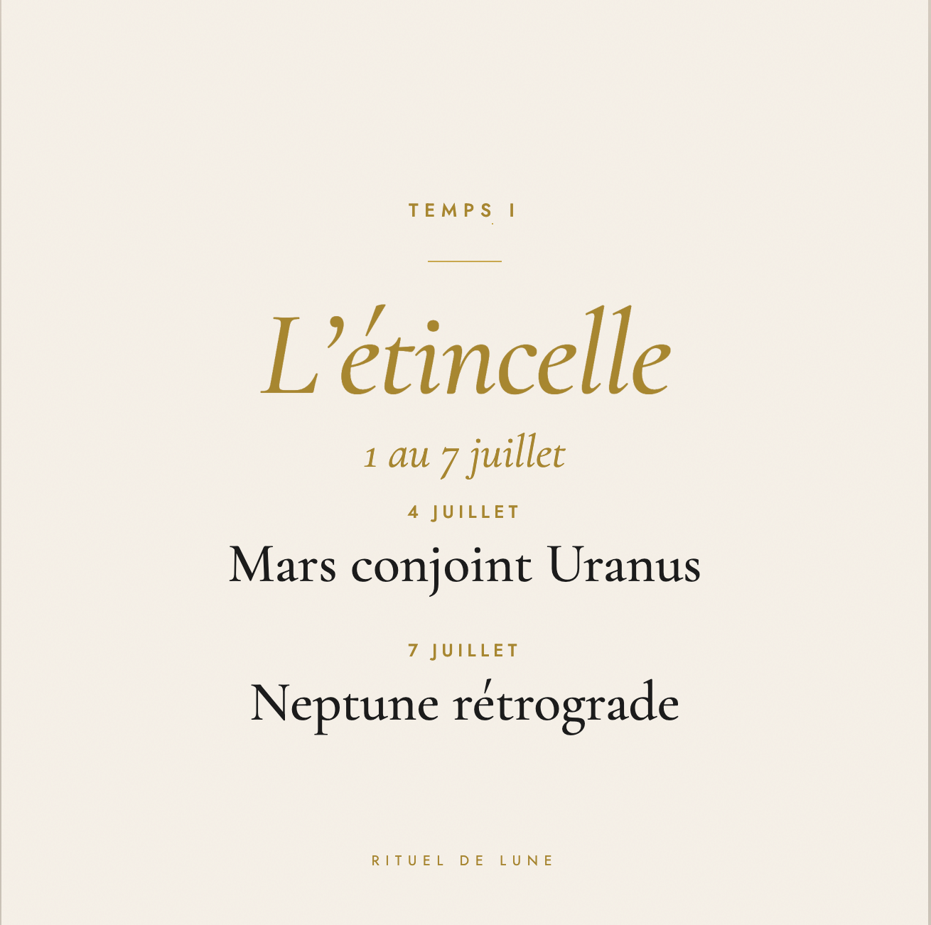 Carnet des astres du mois de juillet
