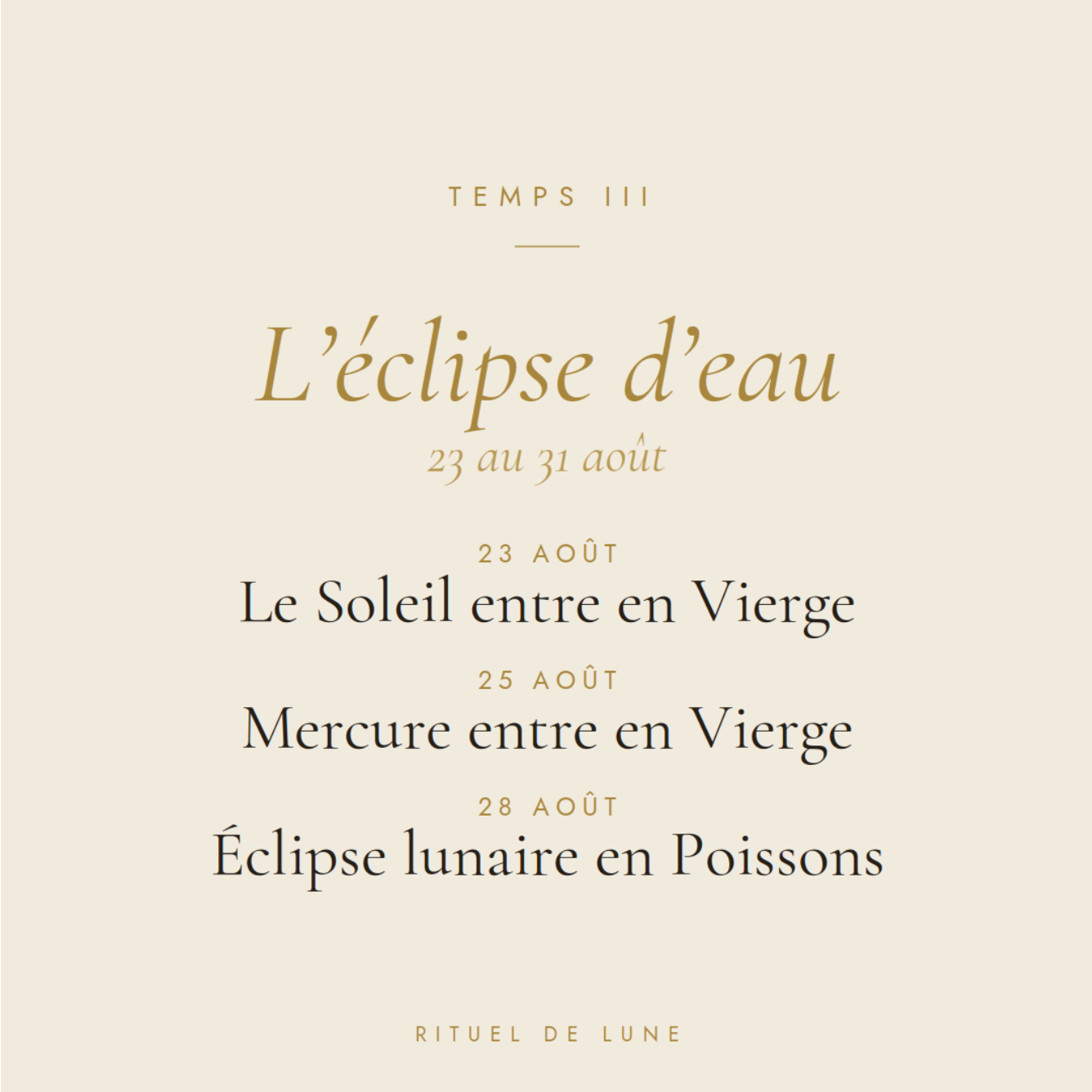 Carnet des astres du mois d'aout