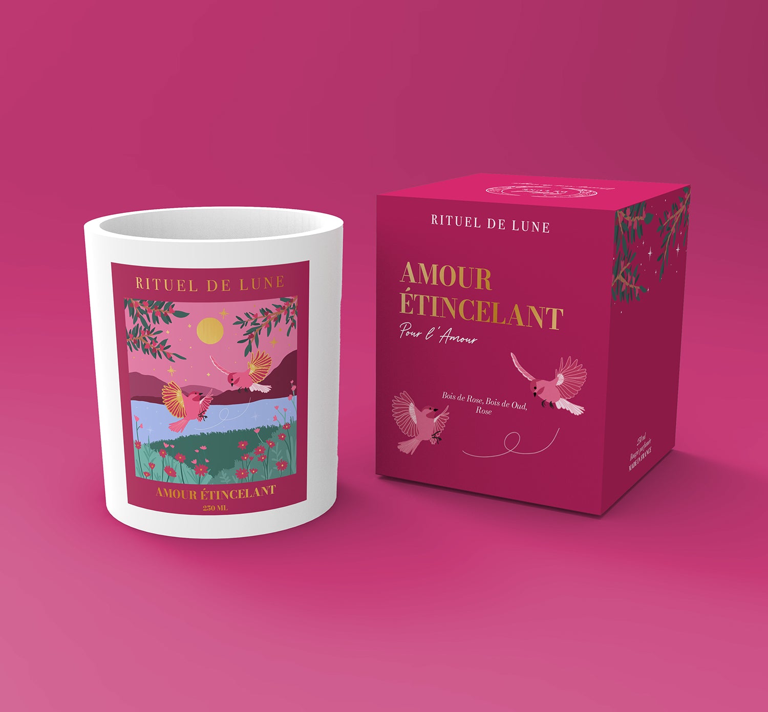 Bougie "Amour Étincelant" pour l’amour de soi - 250ml