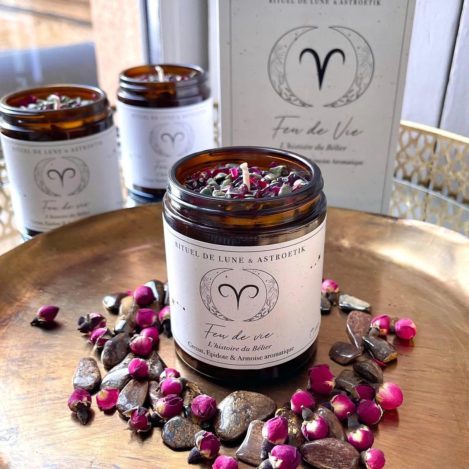 Bougie Astro « Feu de Vie », l'histoire du Bélier... • Rituel de Lune