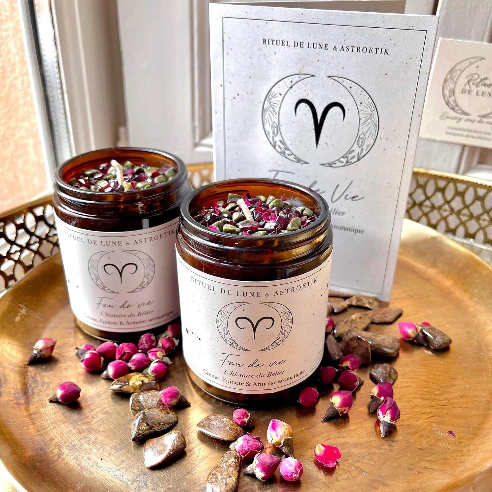 Bougie Astro « Feu de Vie », l'histoire du Bélier... • Rituel de Lune