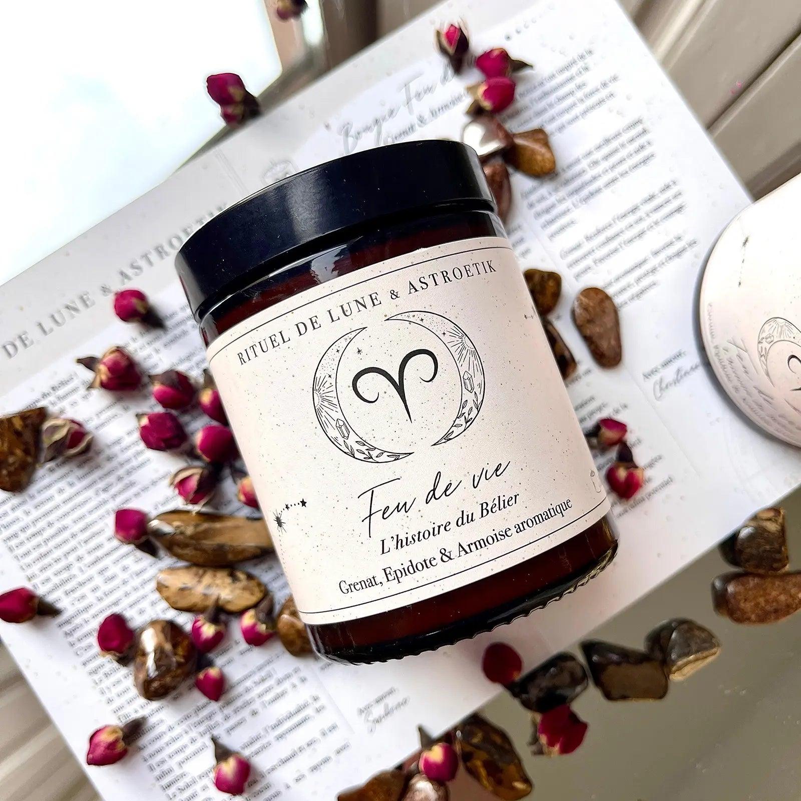 Bougie Astro « Feu de Vie », l'histoire du Bélier... • Rituel de Lune