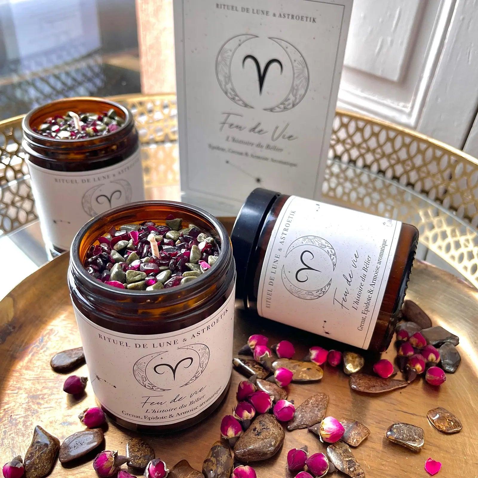 Bougie Astro « Feu de Vie », l'histoire du Bélier... • Rituel de Lune