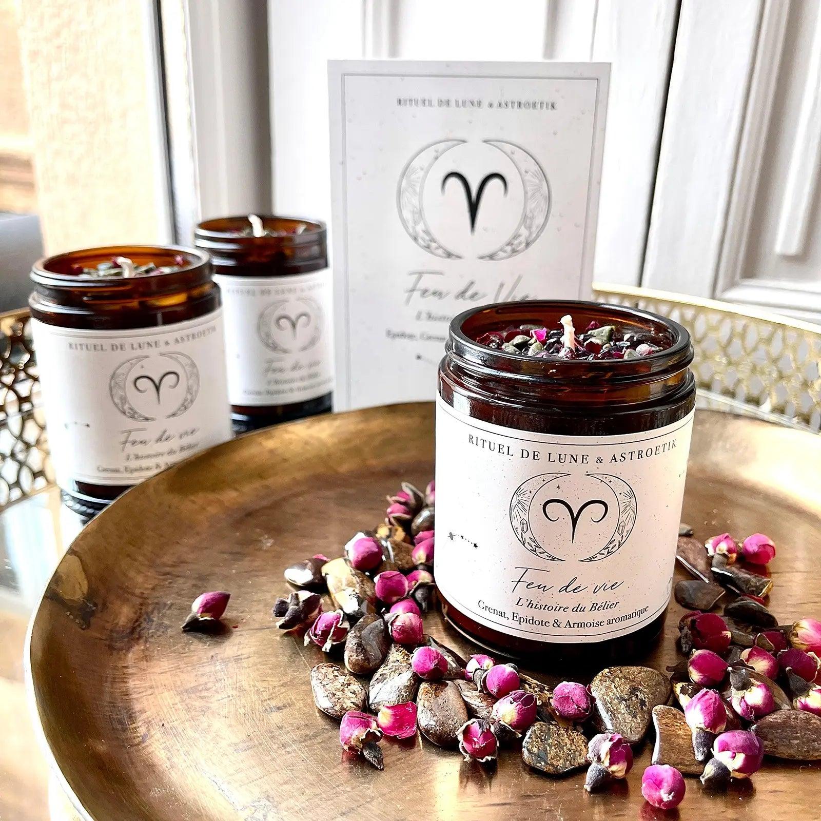 Bougie Astro « Feu de Vie », l'histoire du Bélier... • Rituel de Lune