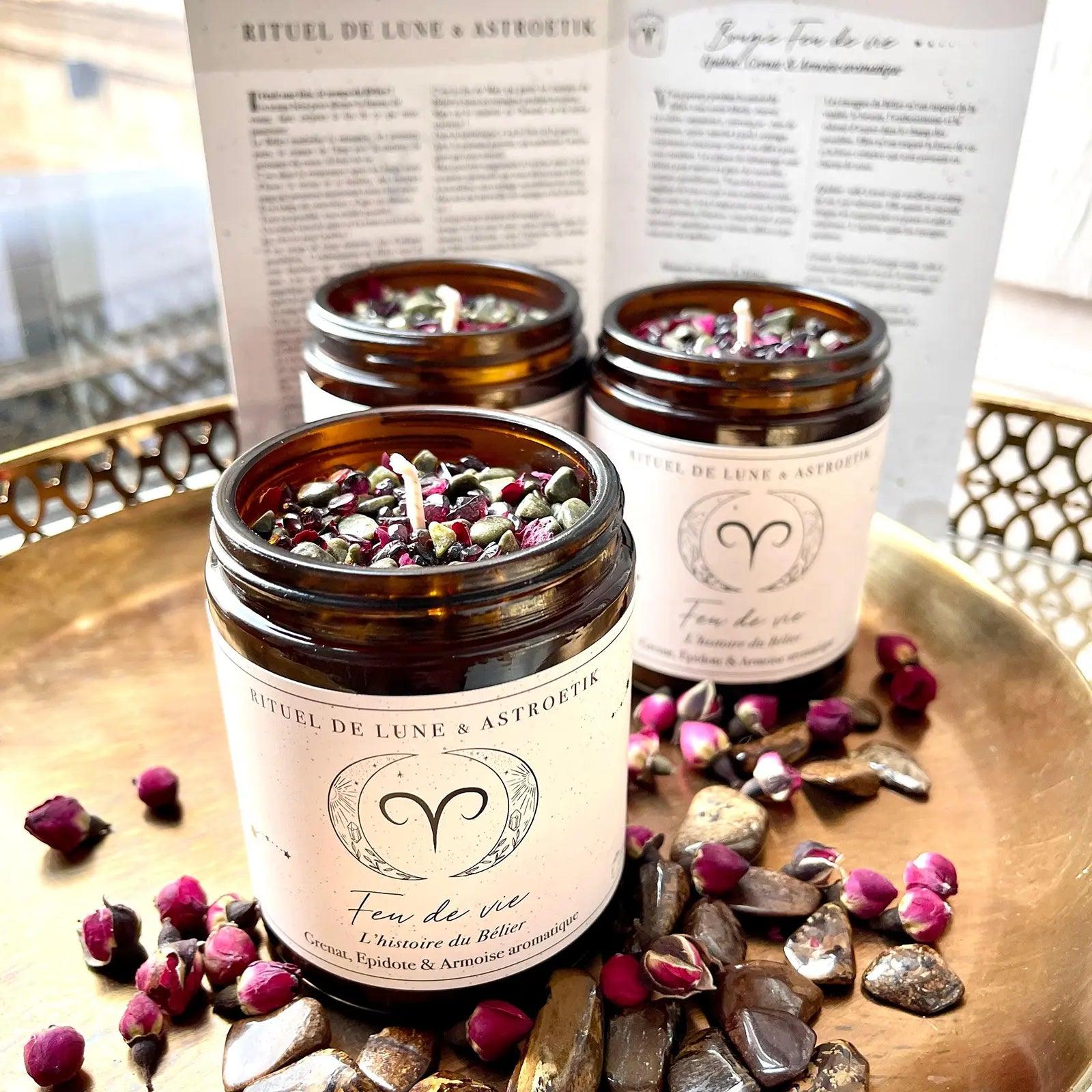 Bougie Astro « Feu de Vie », l'histoire du Bélier... • Rituel de Lune