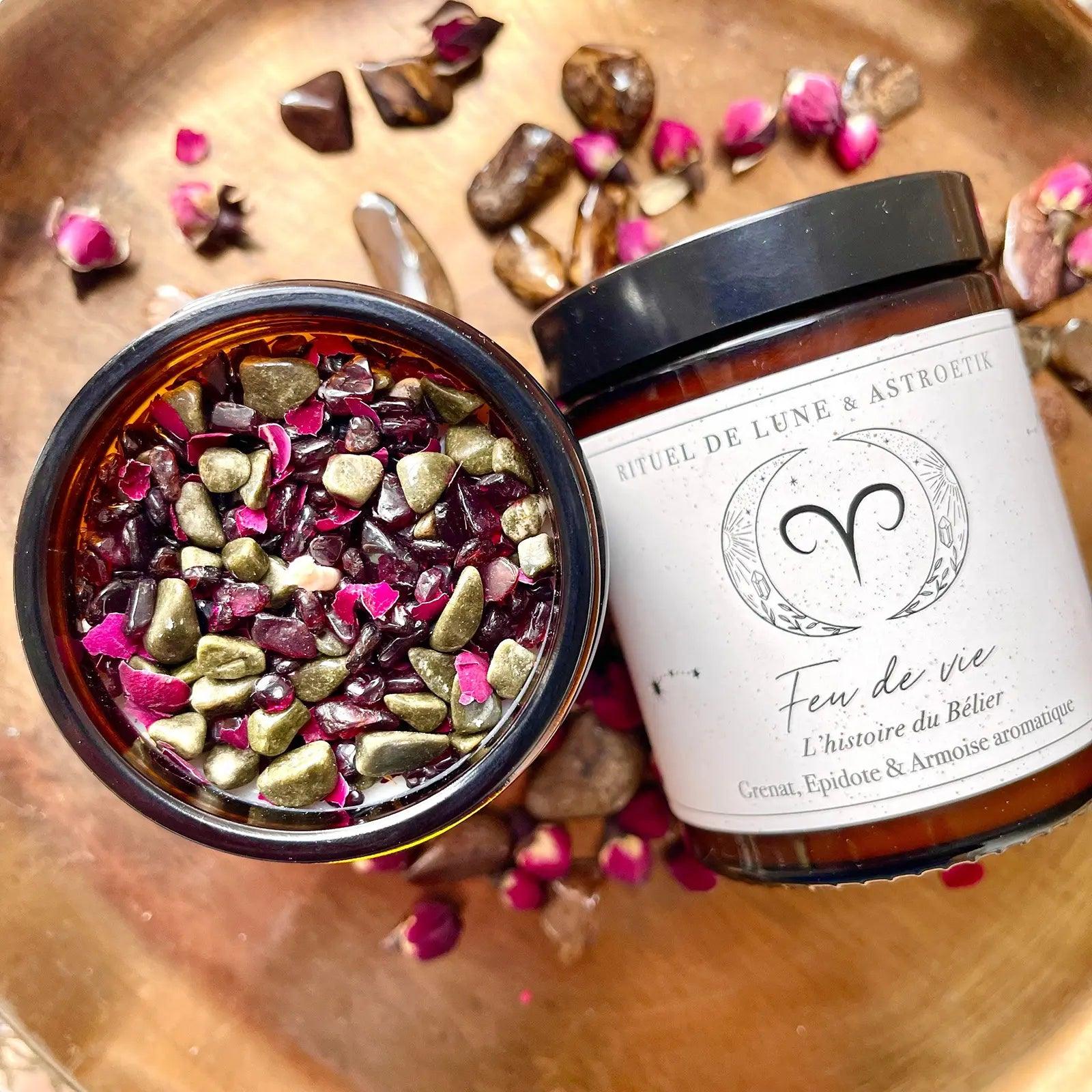 Bougie Astro « Feu de Vie », l'histoire du Bélier... • Rituel de Lune