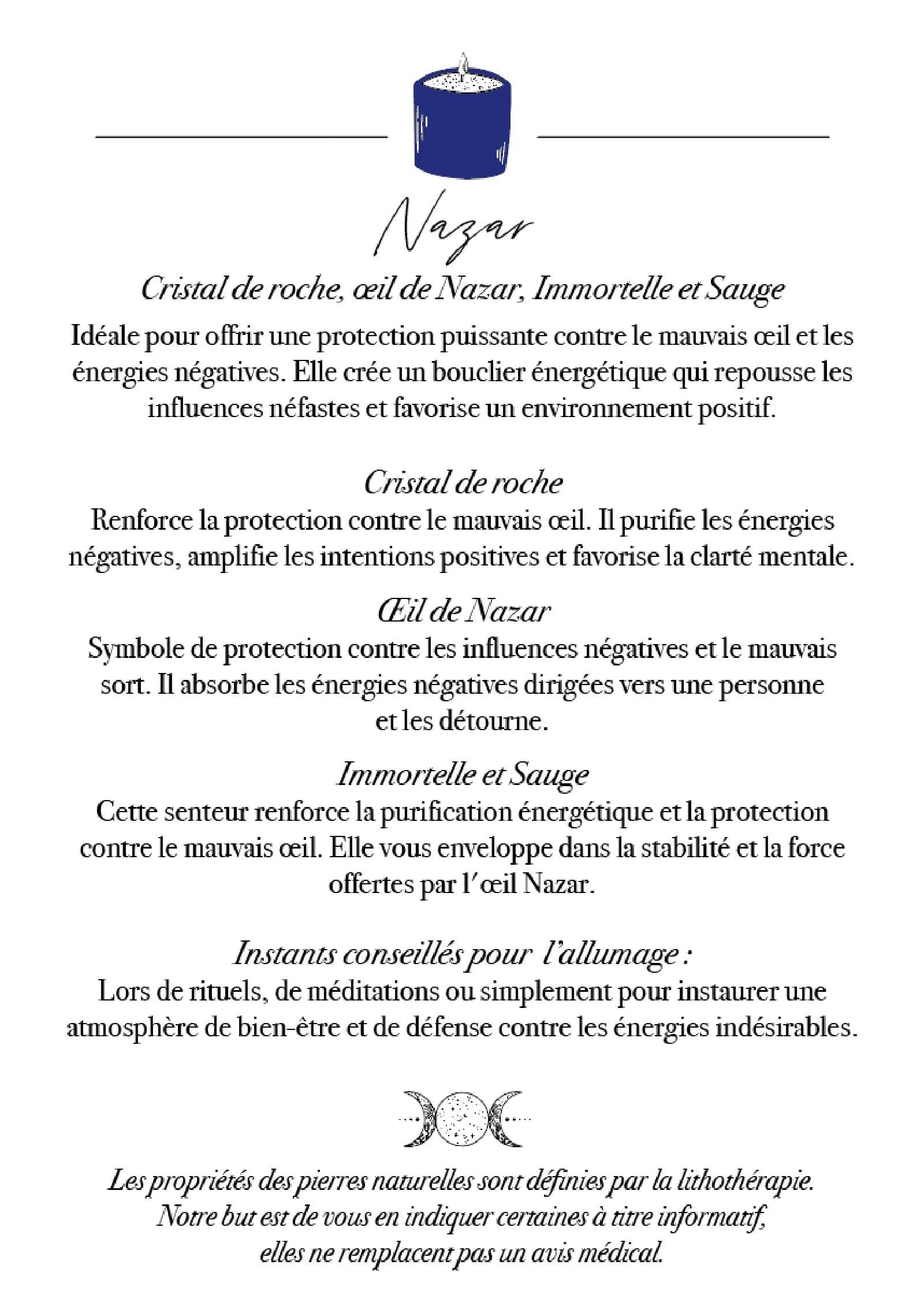 BOUGIE NAZAR • Rituel de Lune