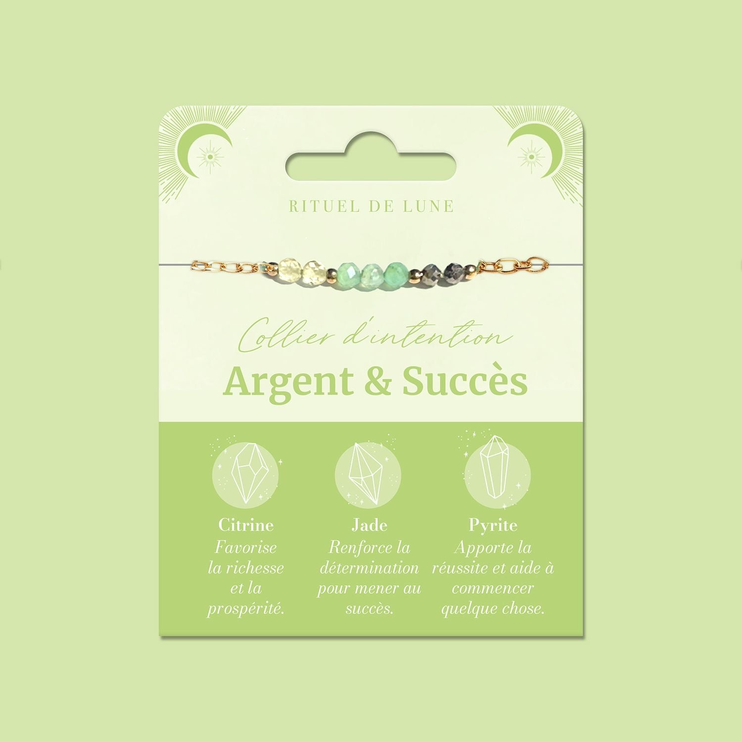 Collier intention Argent et Succès