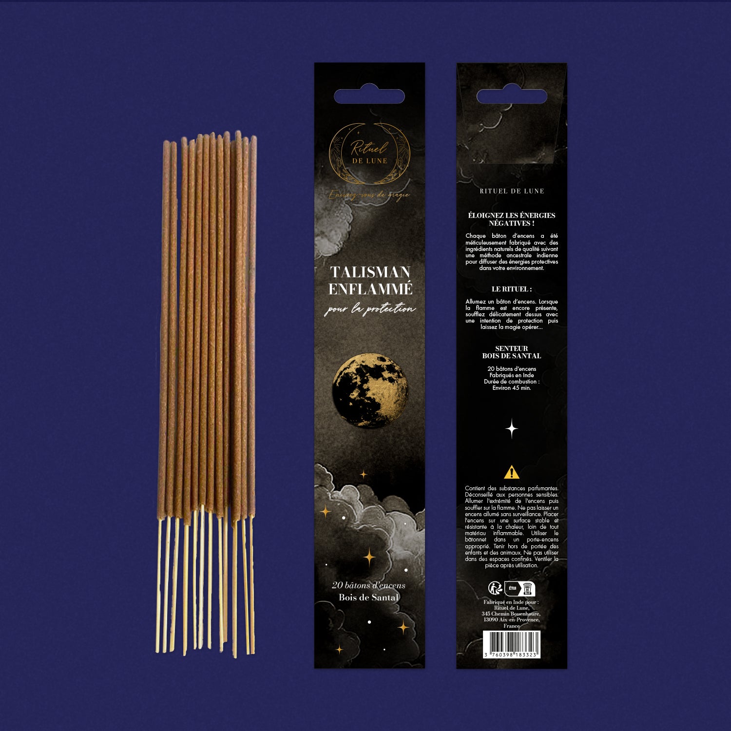 Encens d’Intention Talisman Enflammé Bois de Santal