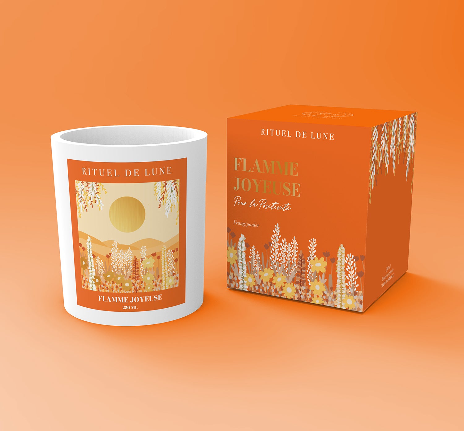 Bougie "Flamme Joyeuse" pour la joie et la positivité - 250ml