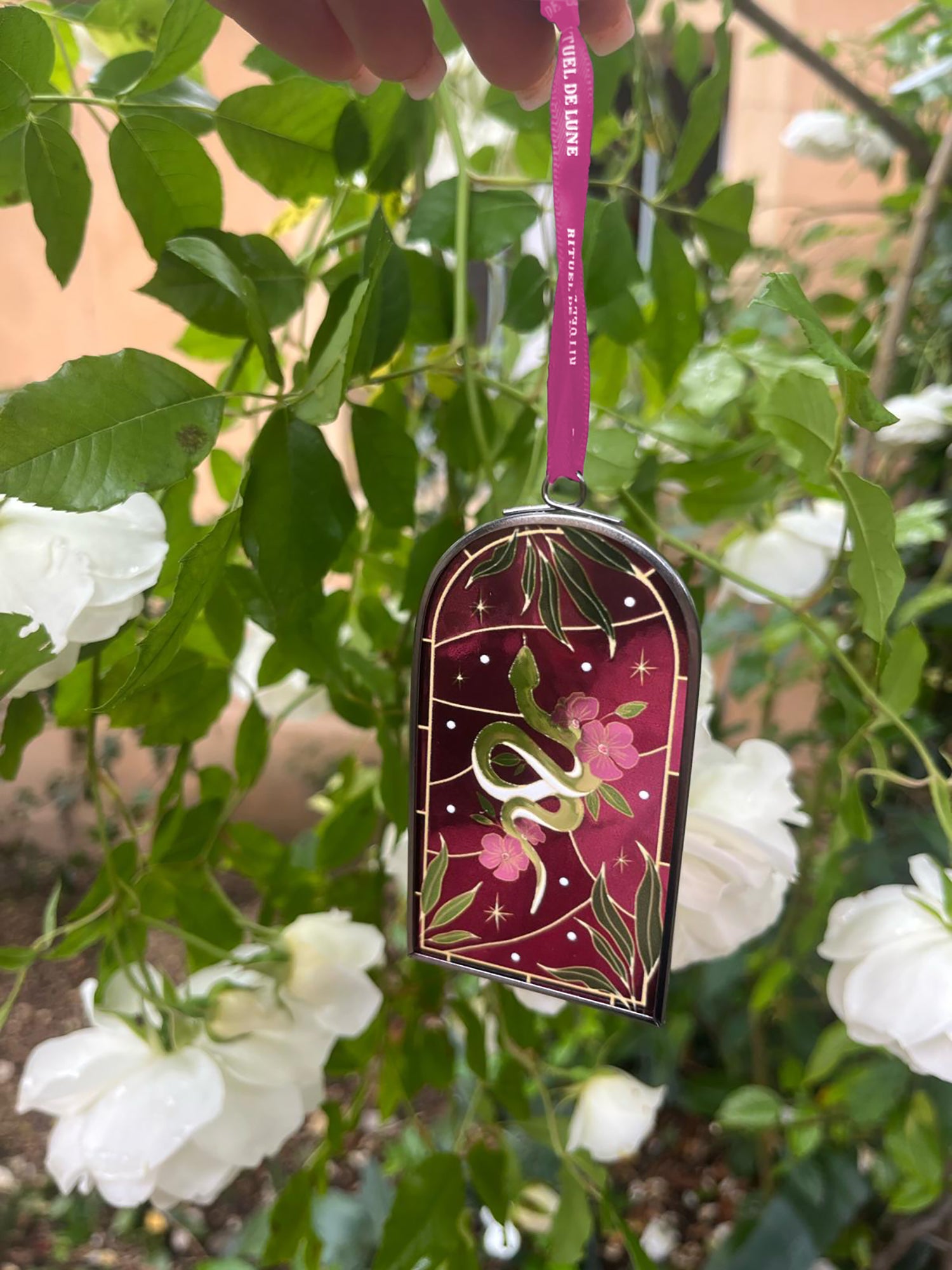 Vitrail Lueur Suspendue– Le Serpent pour la Protection