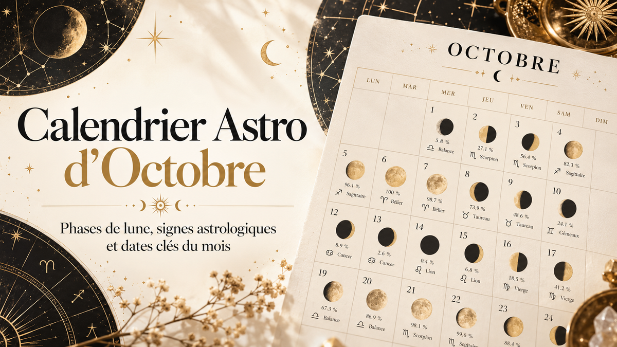 Calendrier lunaire Octobre 2026