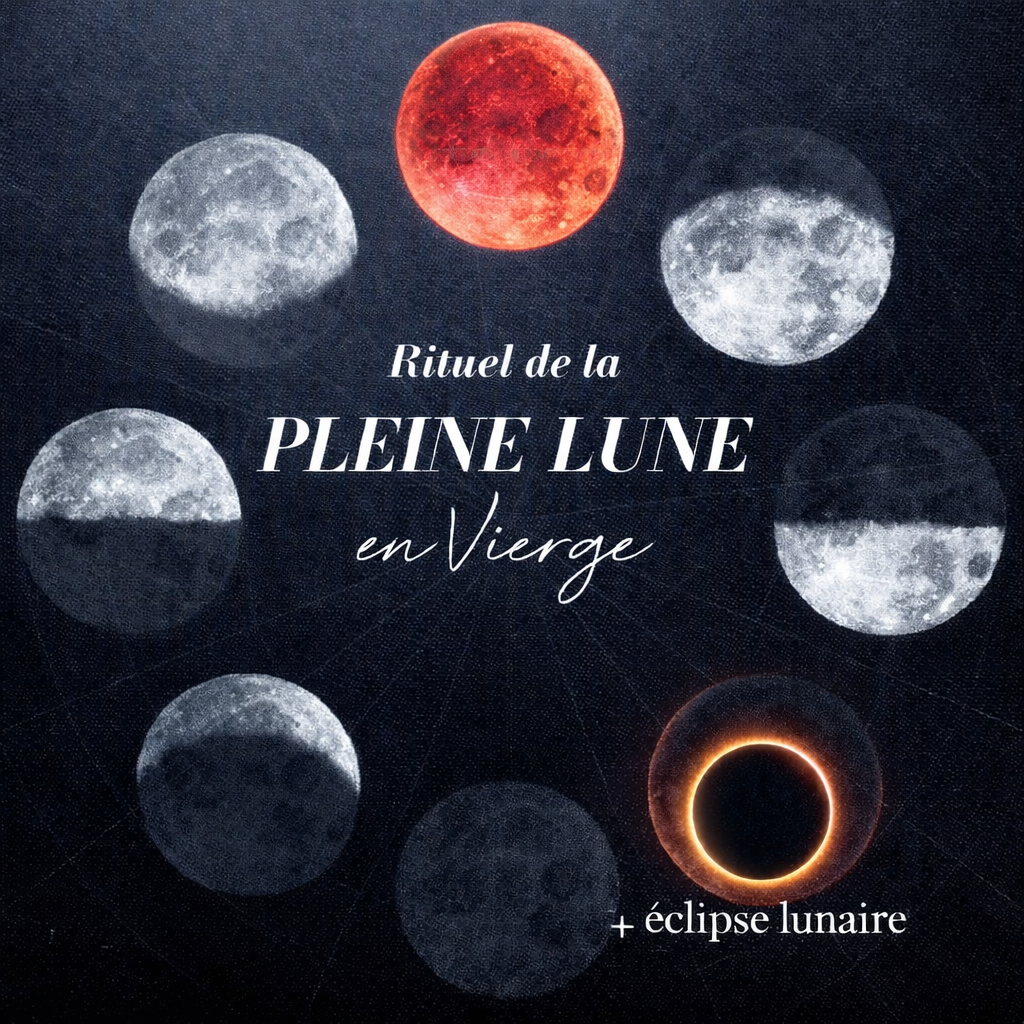 Pleine lune rouge & éclipse (03/03/2026) en Vierge
