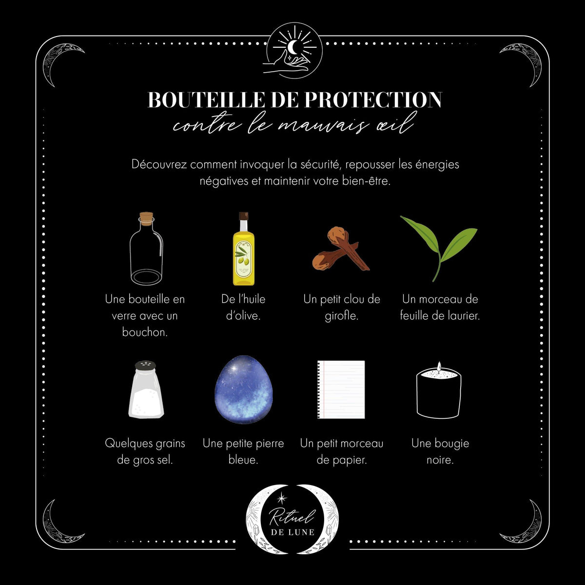 Sortilège Bouteille de Protection pour se protéger du Mauvais Oeil