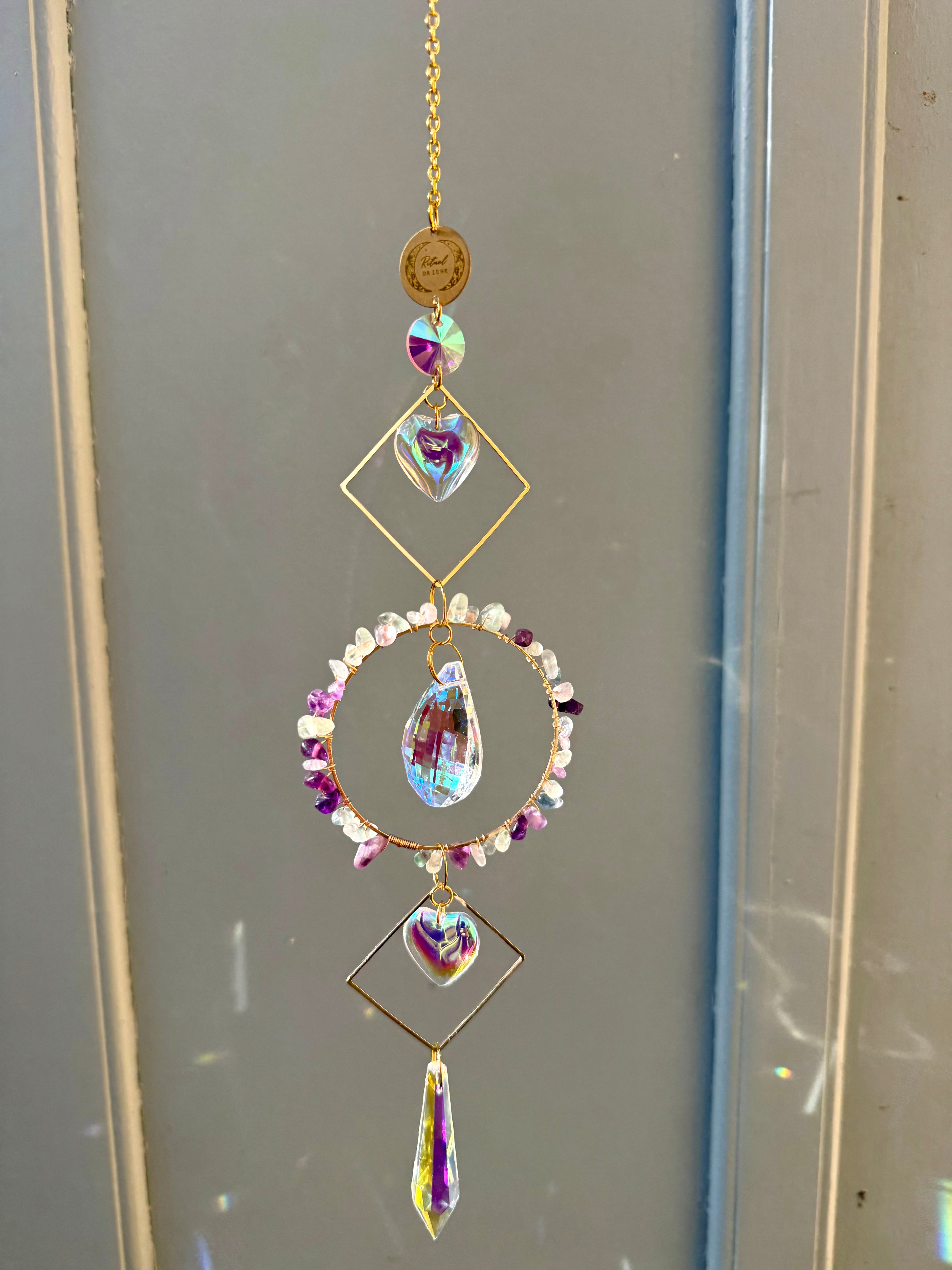 Suncatcher cercle fluorine rituel de Lune