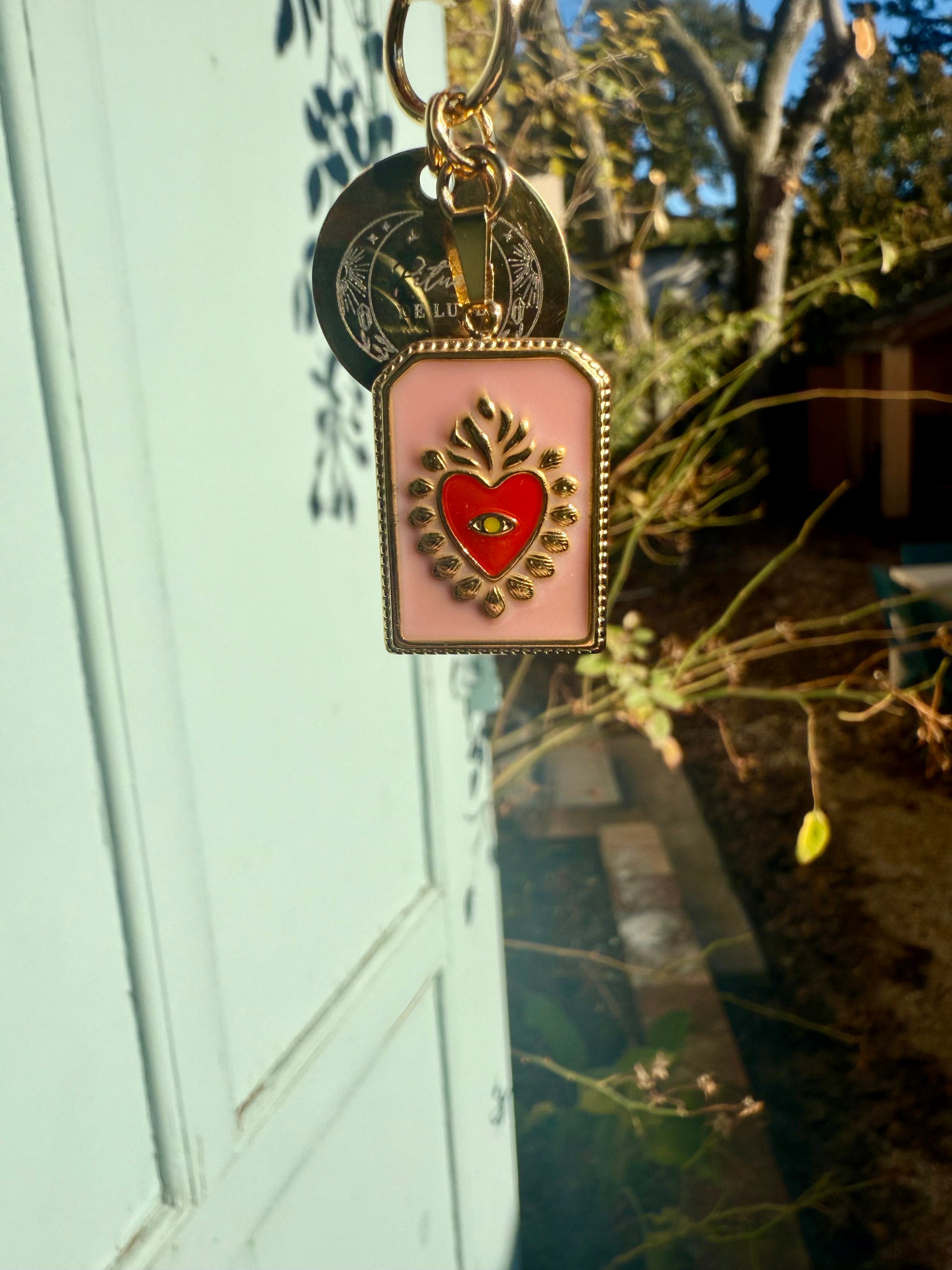 Plaque cœur passion à clip