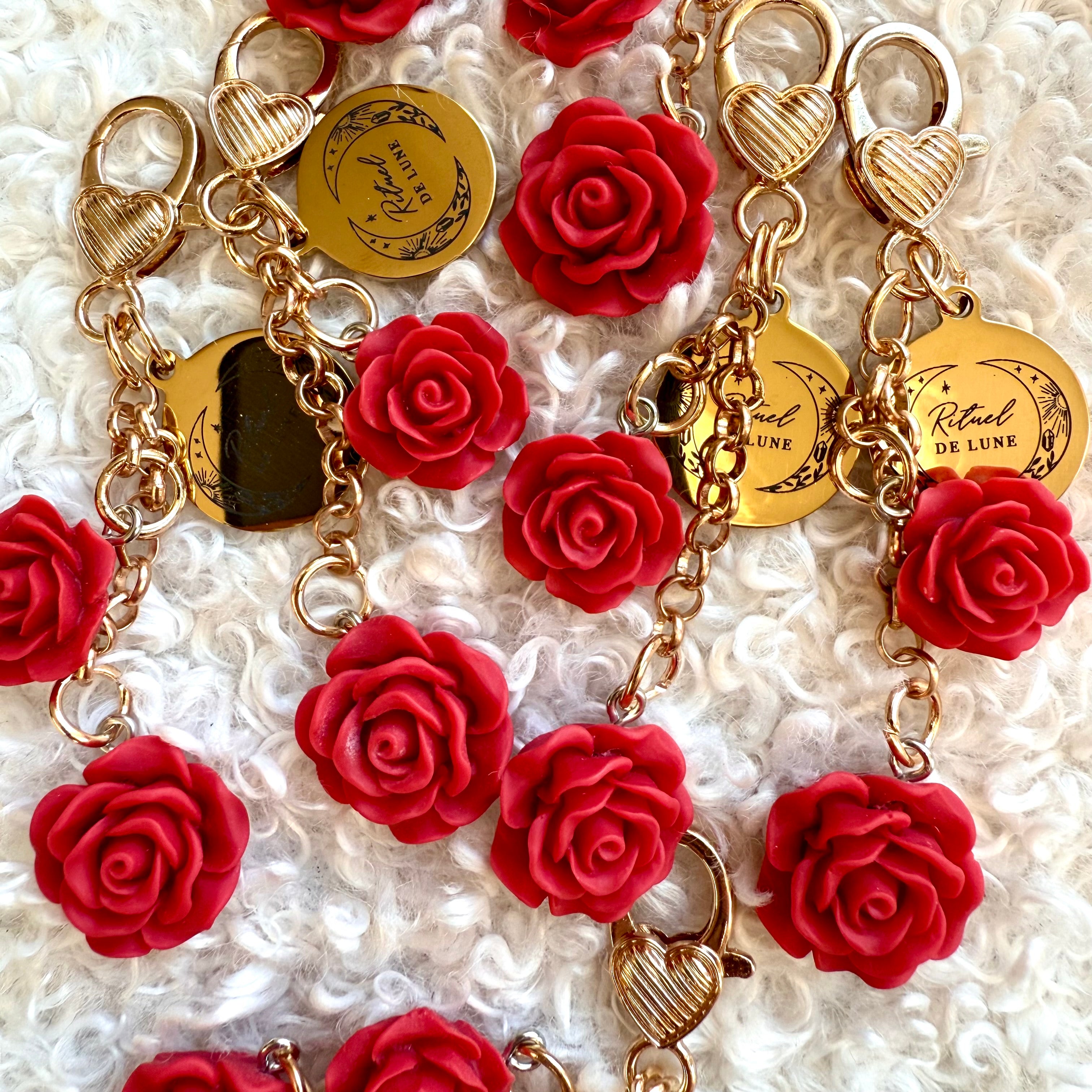 🌹 Porte-Clé Roses Rouges — Passion & Désir
