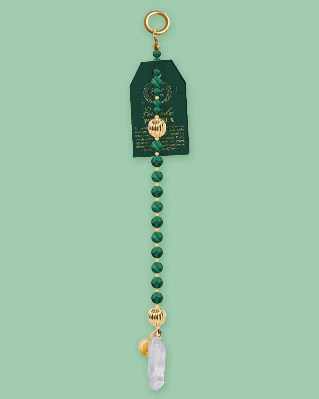 Pendule précieux malachite