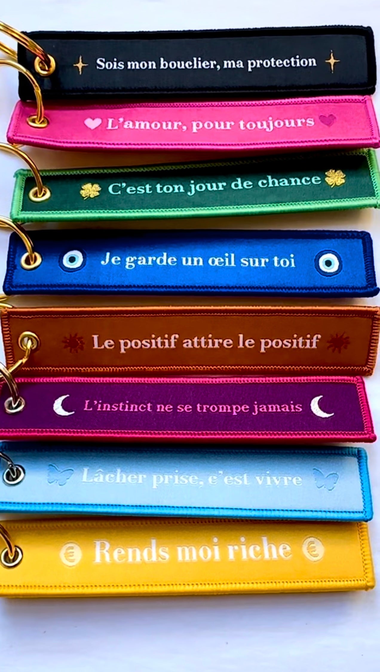Porte clés, grigris phrase positive