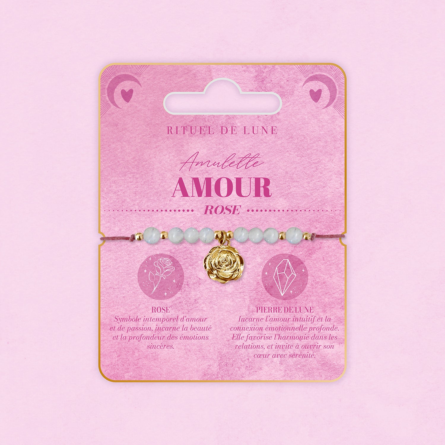 Bracelet Amulette Amour: La rose