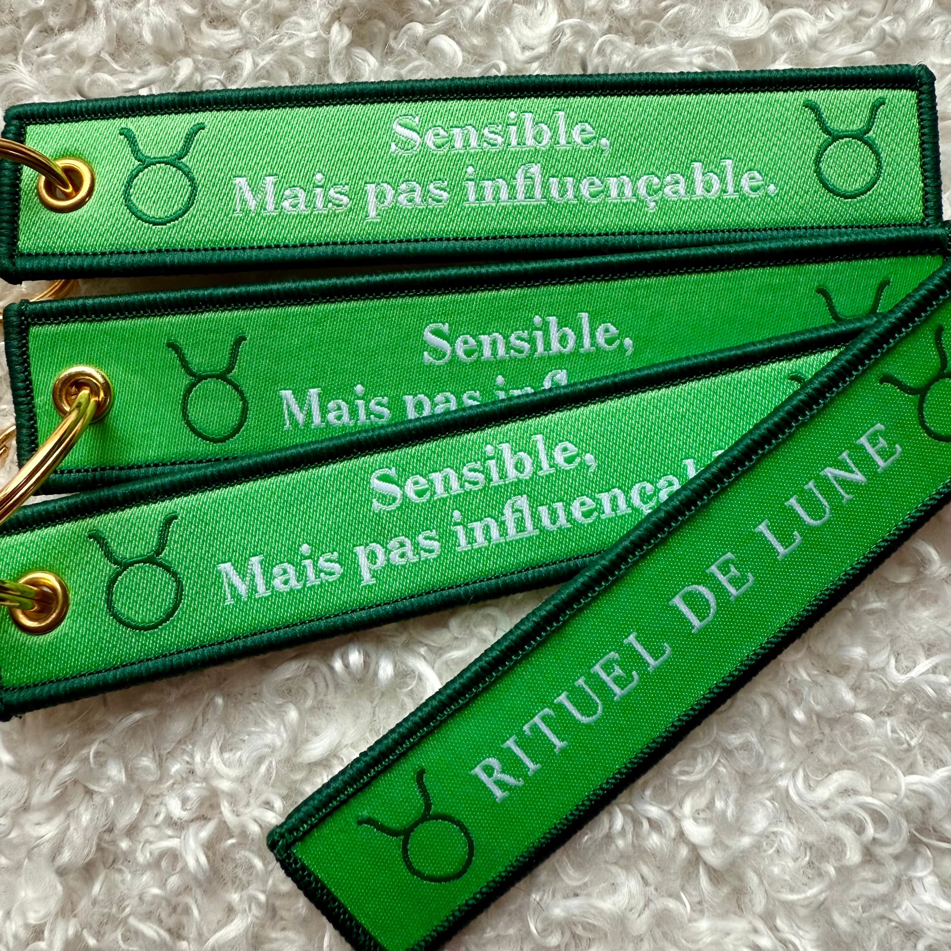 Porte clés ruban astro taureau