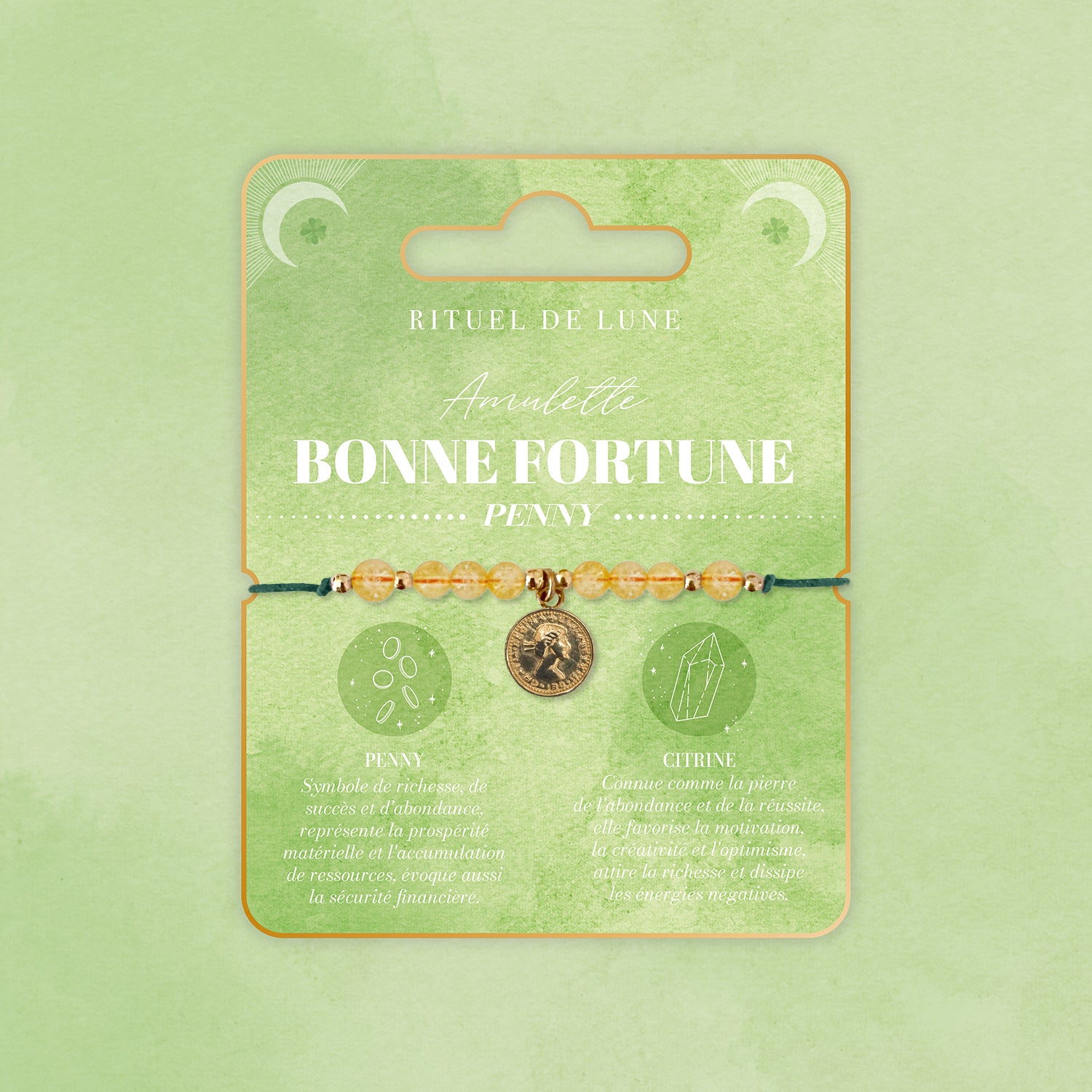 Bracelet Amulette Bonne Fortune: Le penny