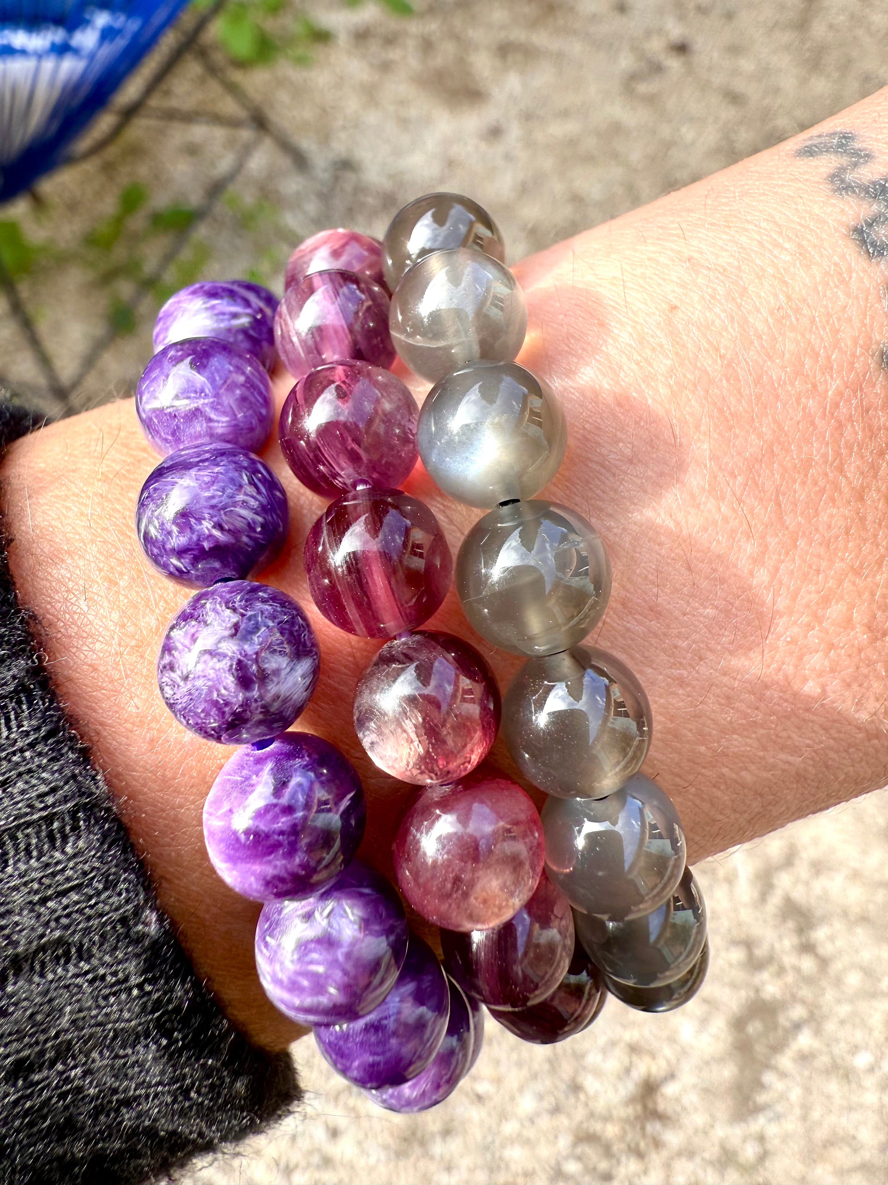 Bracelet en perles naturelles 8mm au choix