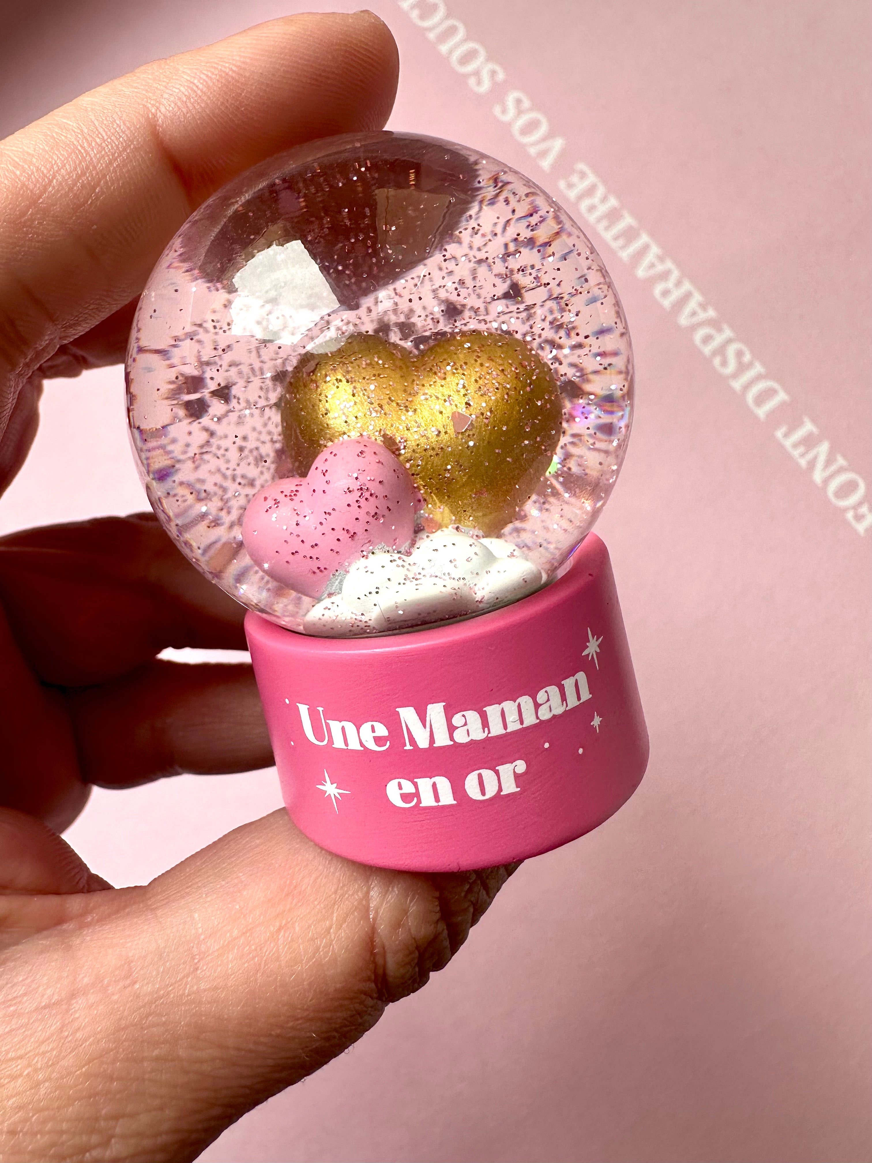 Mini boule à neige: une maman en or