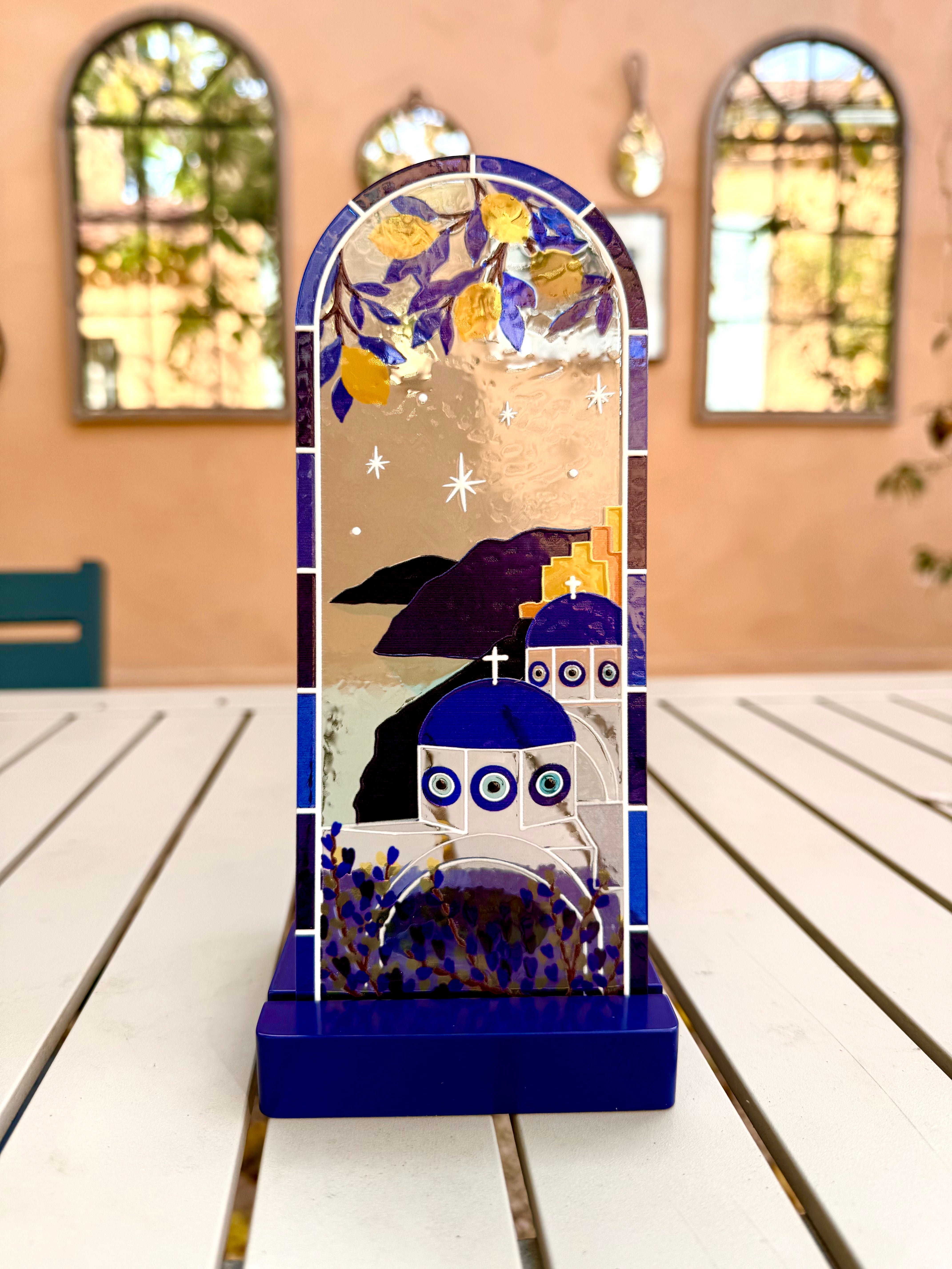 VITRAIL, AUTEL À INTENTION – MAISON NAZAR- CONTRE LE MAUVAIS ŒIL