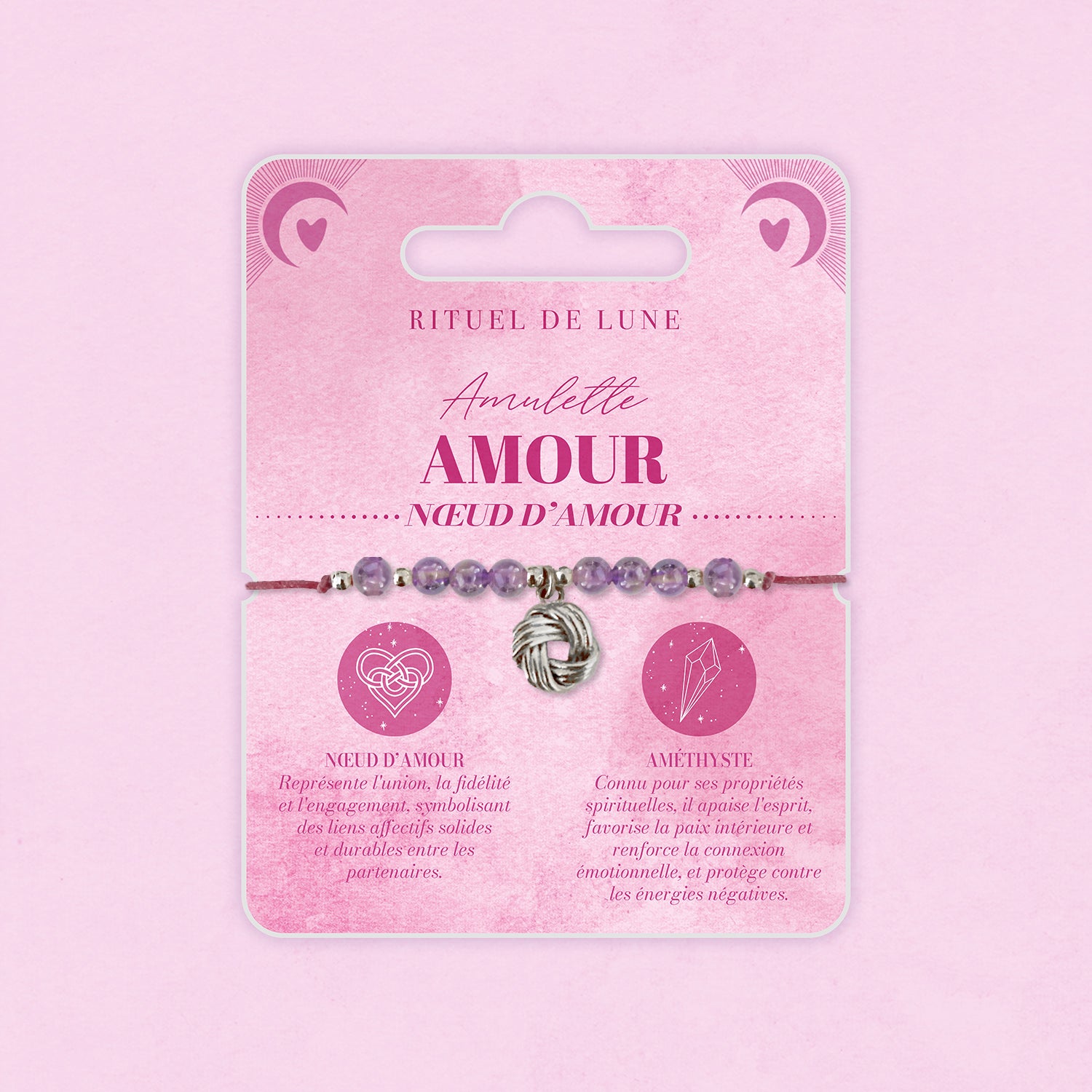 Bracelet Amulette Amour: Noeud d’amour