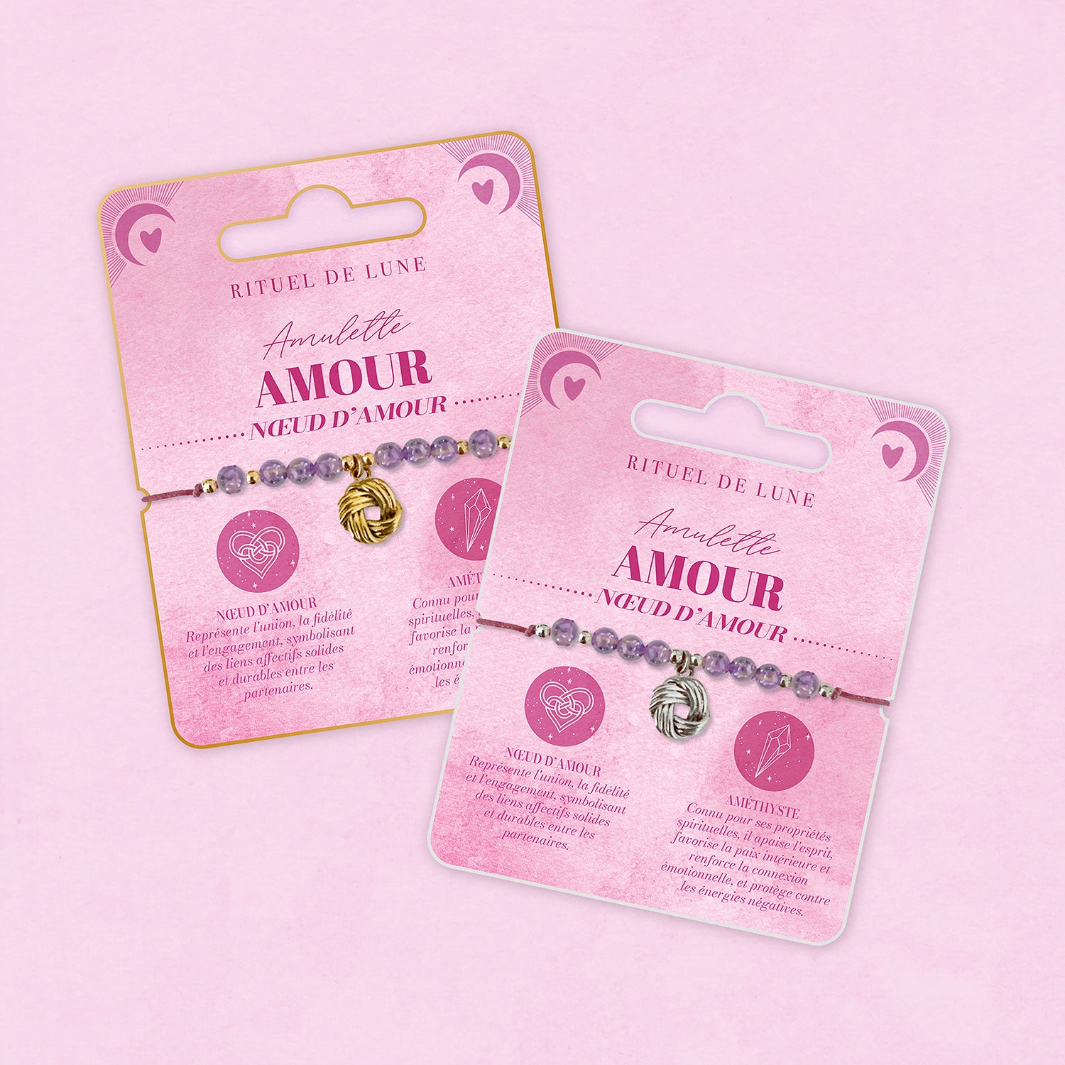 Bracelet Amulette Amour: Noeud d’amour