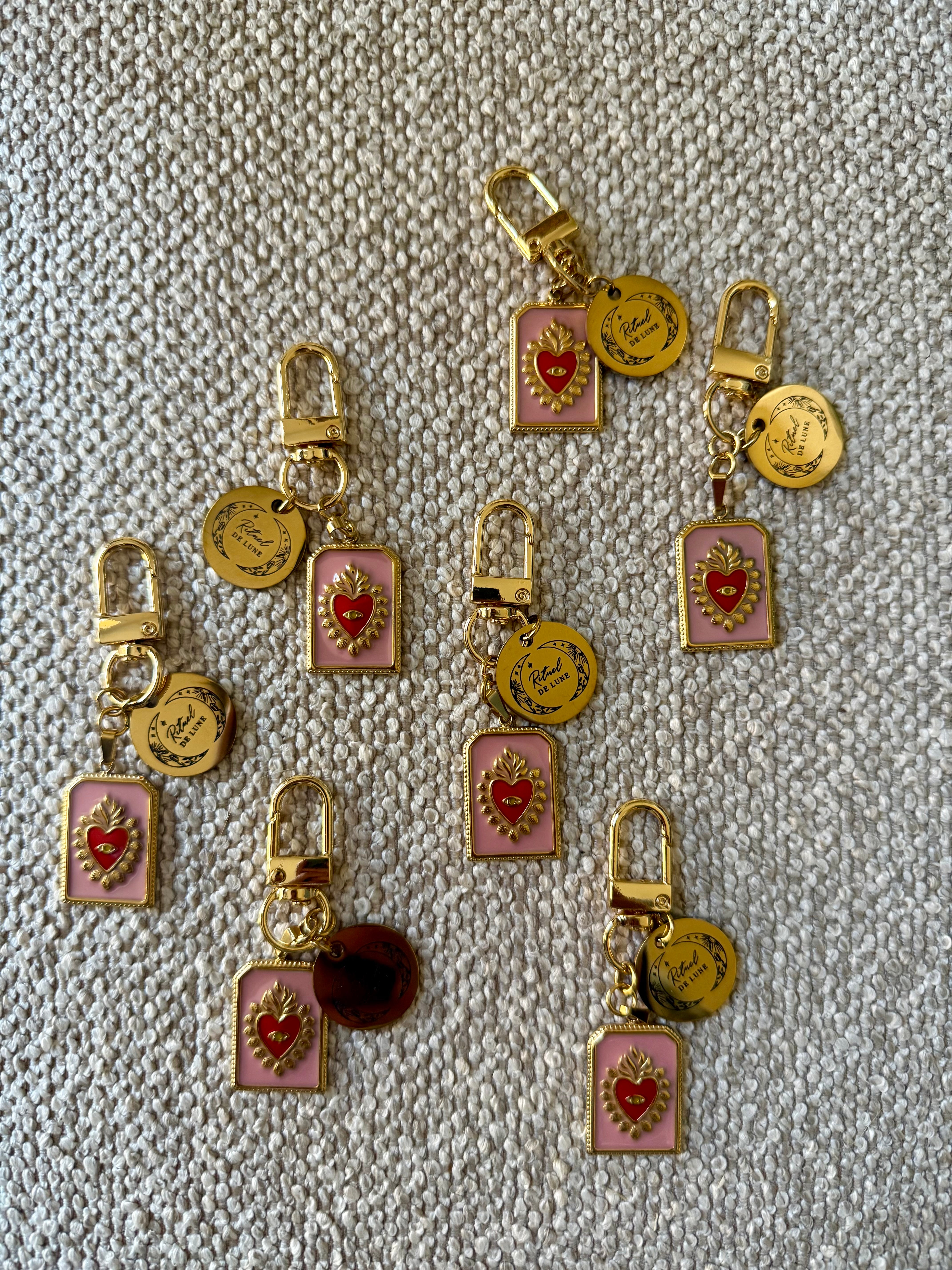 Plaque cœur passion à clip