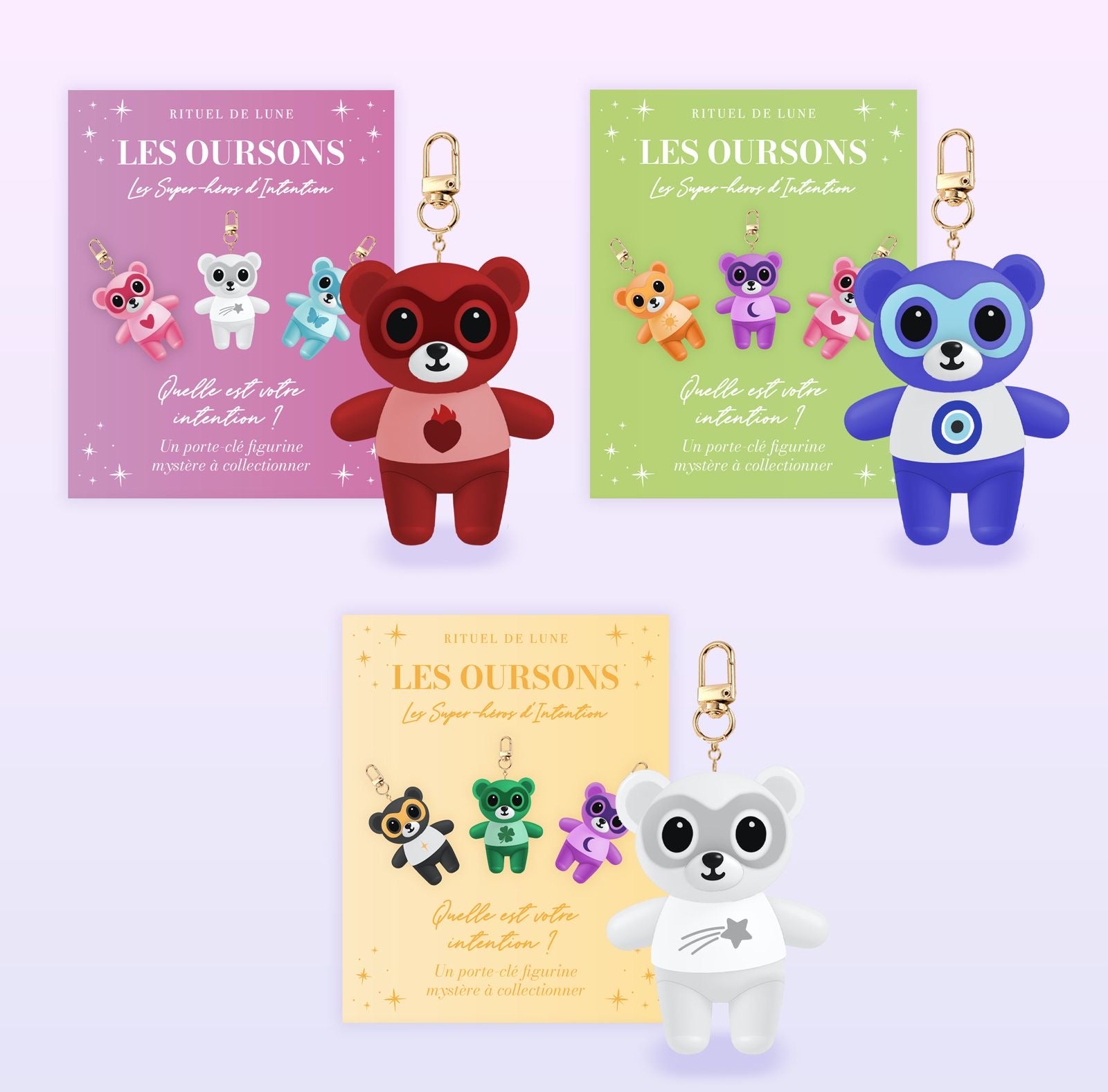 3 Oursons Super héros d’intention